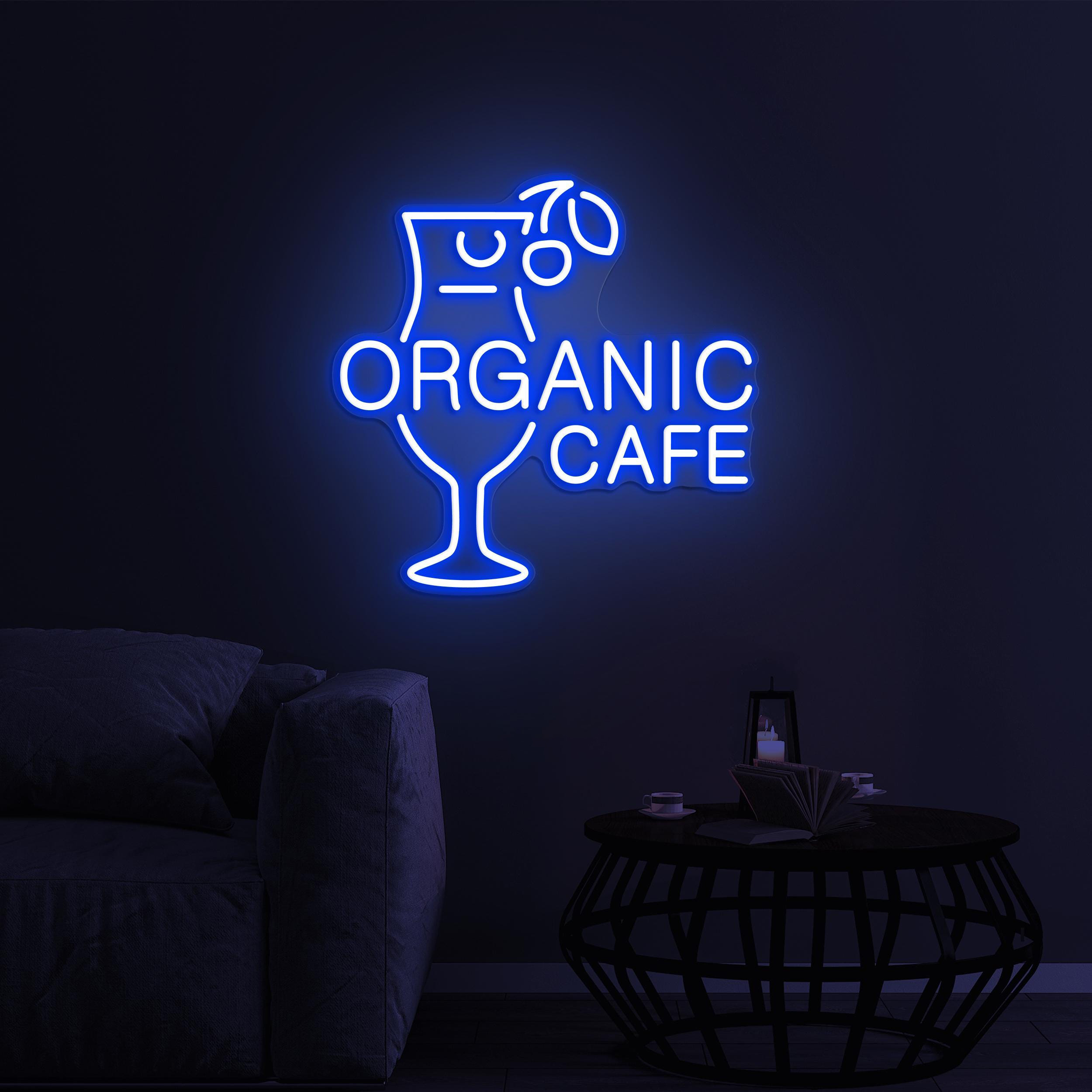 Organic Cafe Neon Sign, Organic Cafe Neon Light, Juice Glass Wall Decor, Club Wall Room Decor, Drink Store Neon Light, Cafe LED Wall Art