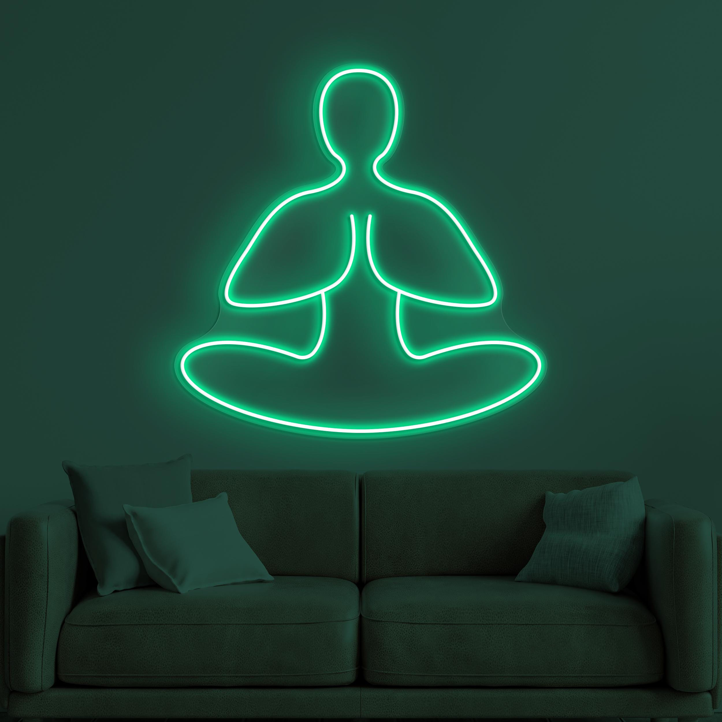Yoga Neon Sign, Yoga LED Light, Fitness Room Wall Decor, Boy Room Wall Art, Gift For Yoga Lover, Gym Neon Light, Workout Studio Led Sign