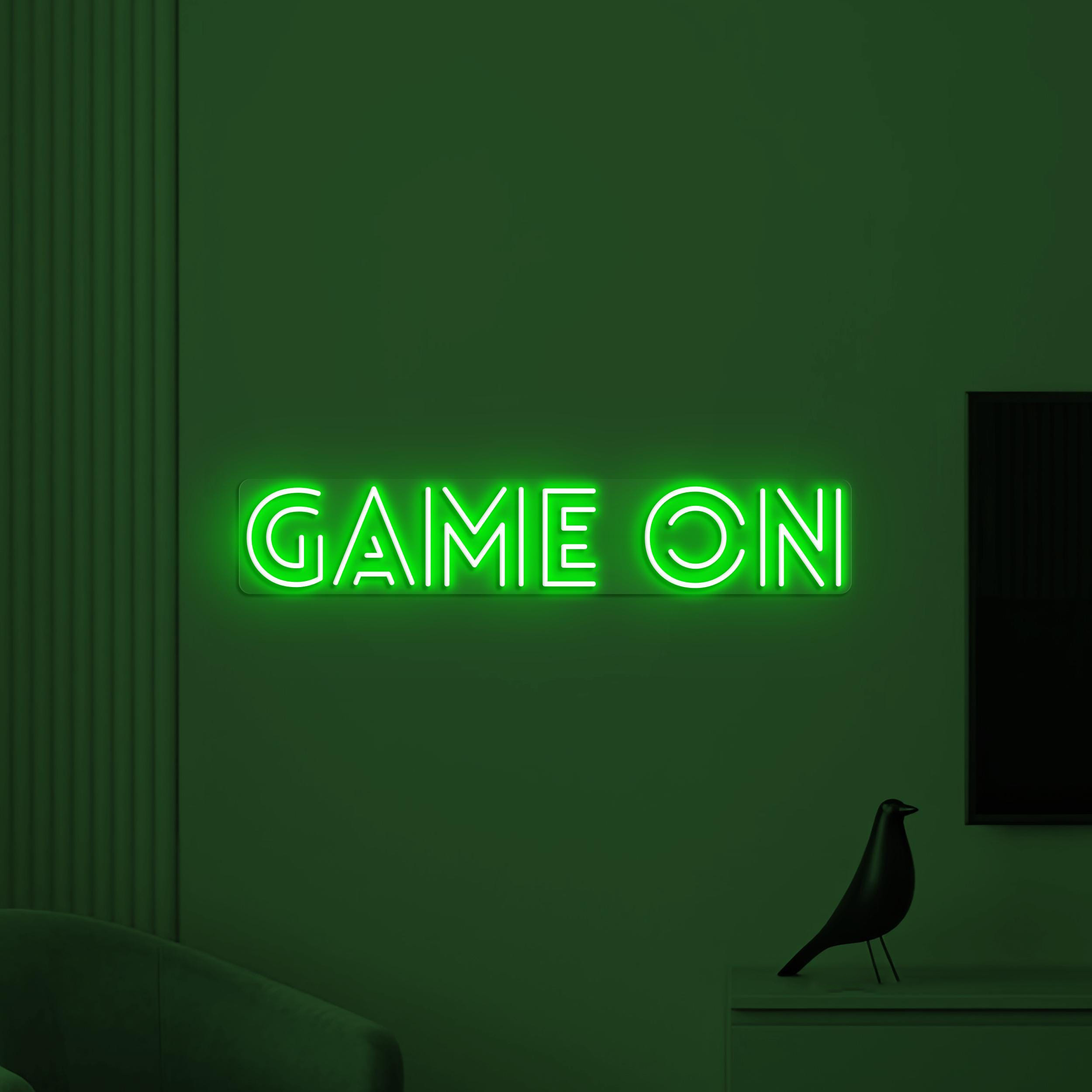 Game On Neon Sign, Game On LED Light, Gaming Zone Wall Decor, Video Game Neon Light, Custom Sign, Gift For Game Lover, Game Room Wall Art