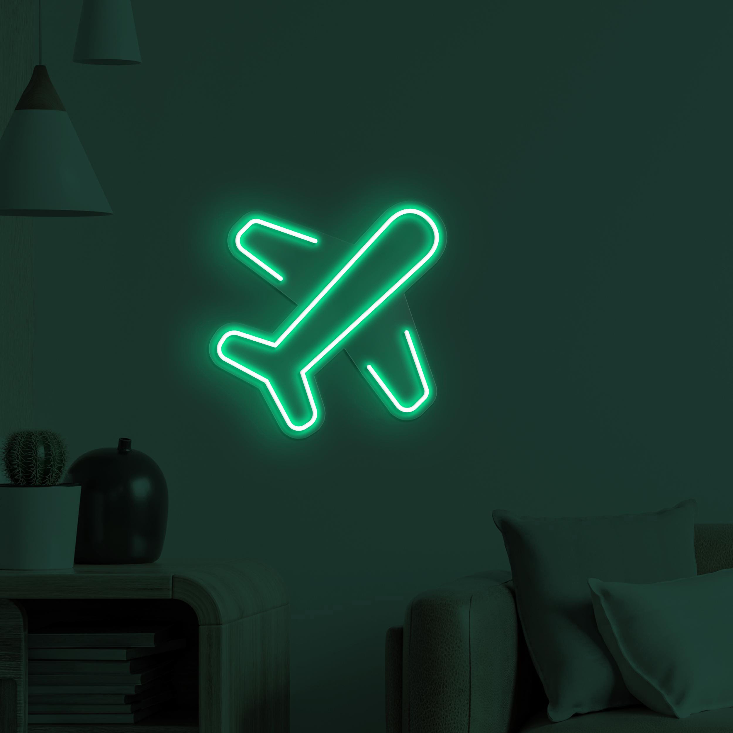Airplane Neon Sign, Airplane LED Light, Travel Agency Wall Art, Kids Room Wall Decor, Office Neon Light, Travel Neon Sign, Gift For Pilot