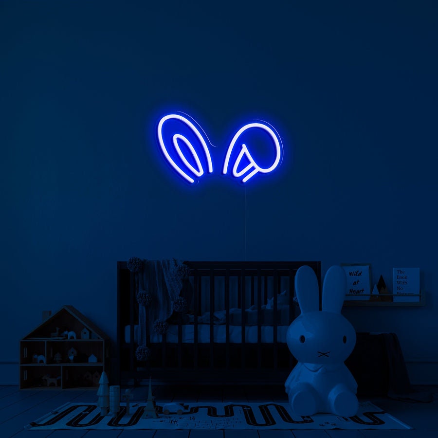 Bunny Ear Neon Sign, Cute Animal Neon Light, Bunny Ears Wall Decor, Personalized Gifts, Ideal for Kids'Rooms, Parties, Photography Backdrops