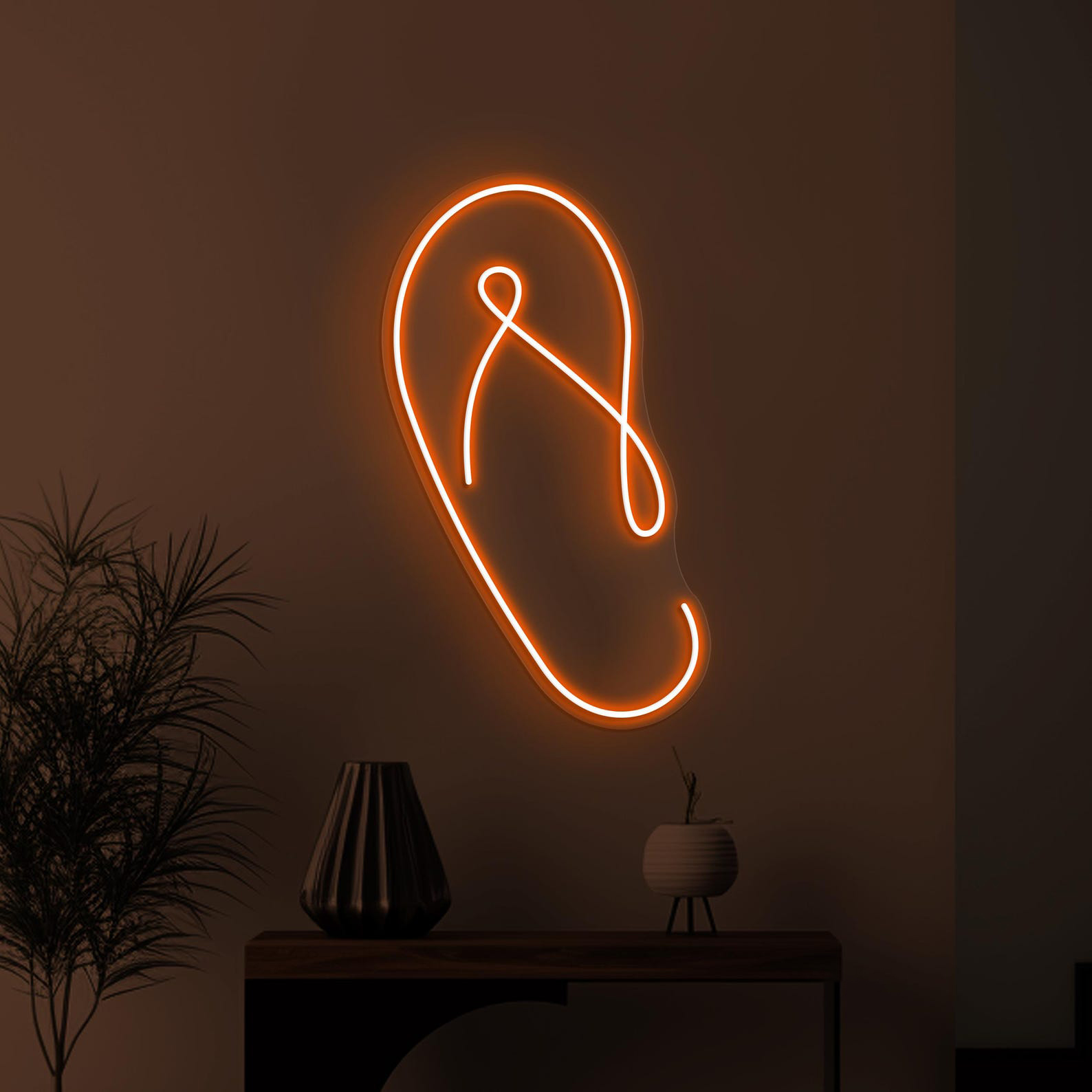 Flip Flop Neon Sign, Flip Flop LED Light, Shoes Shop Wall Art, Beach Shoes Wall Decor, Business Neon Light, Home Wall Art, Summer Decor