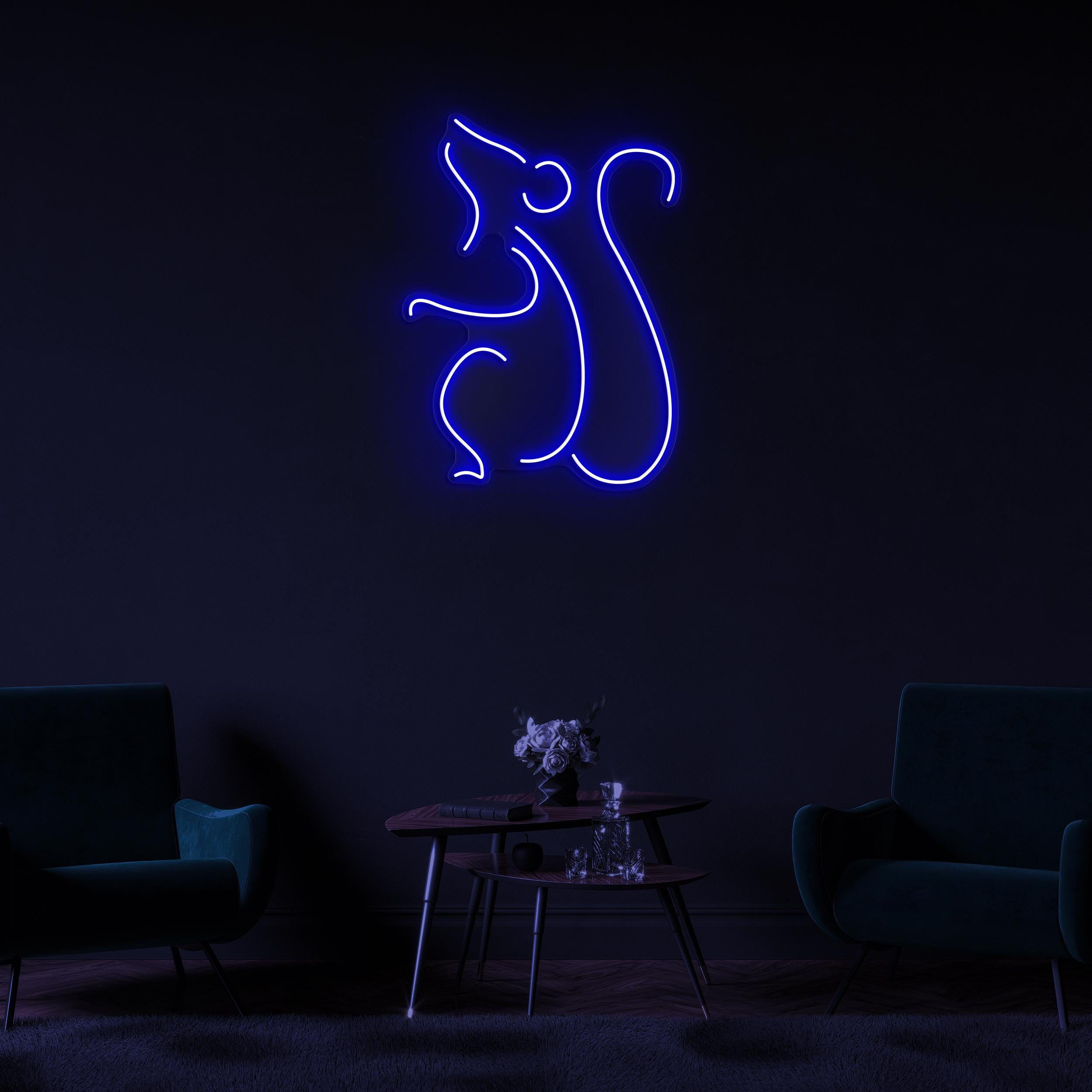 Mouse Neon Sign, Mouse LED Light, Cute Rat Wall Art, Kids Room Wall Decor, Rodent Led Sign, Animal Shop Neon Light, Customized Mouse Sign