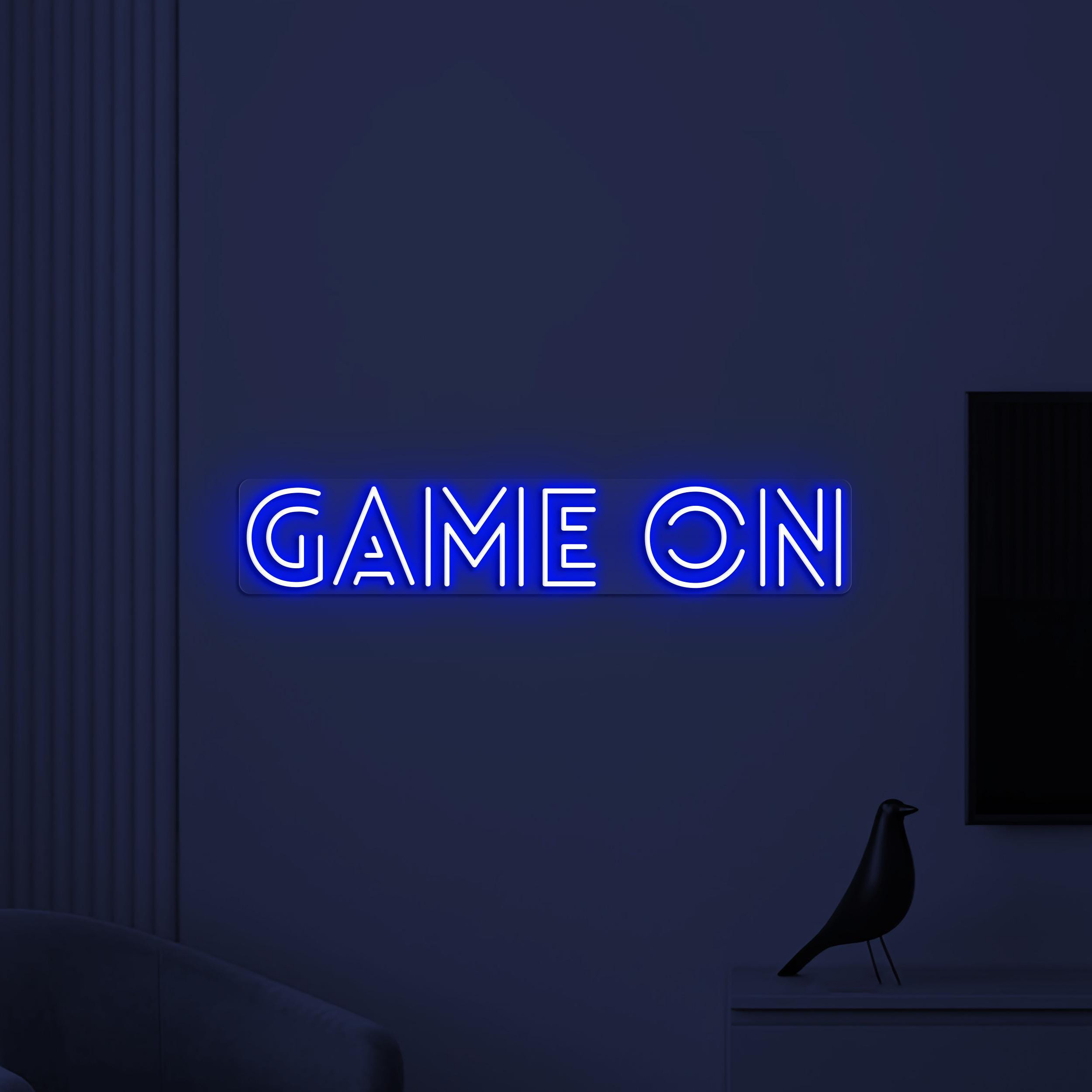 Game On Neon Sign, Game On LED Light, Gaming Zone Wall Decor, Video Game Neon Light, Custom Sign, Gift For Game Lover, Game Room Wall Art