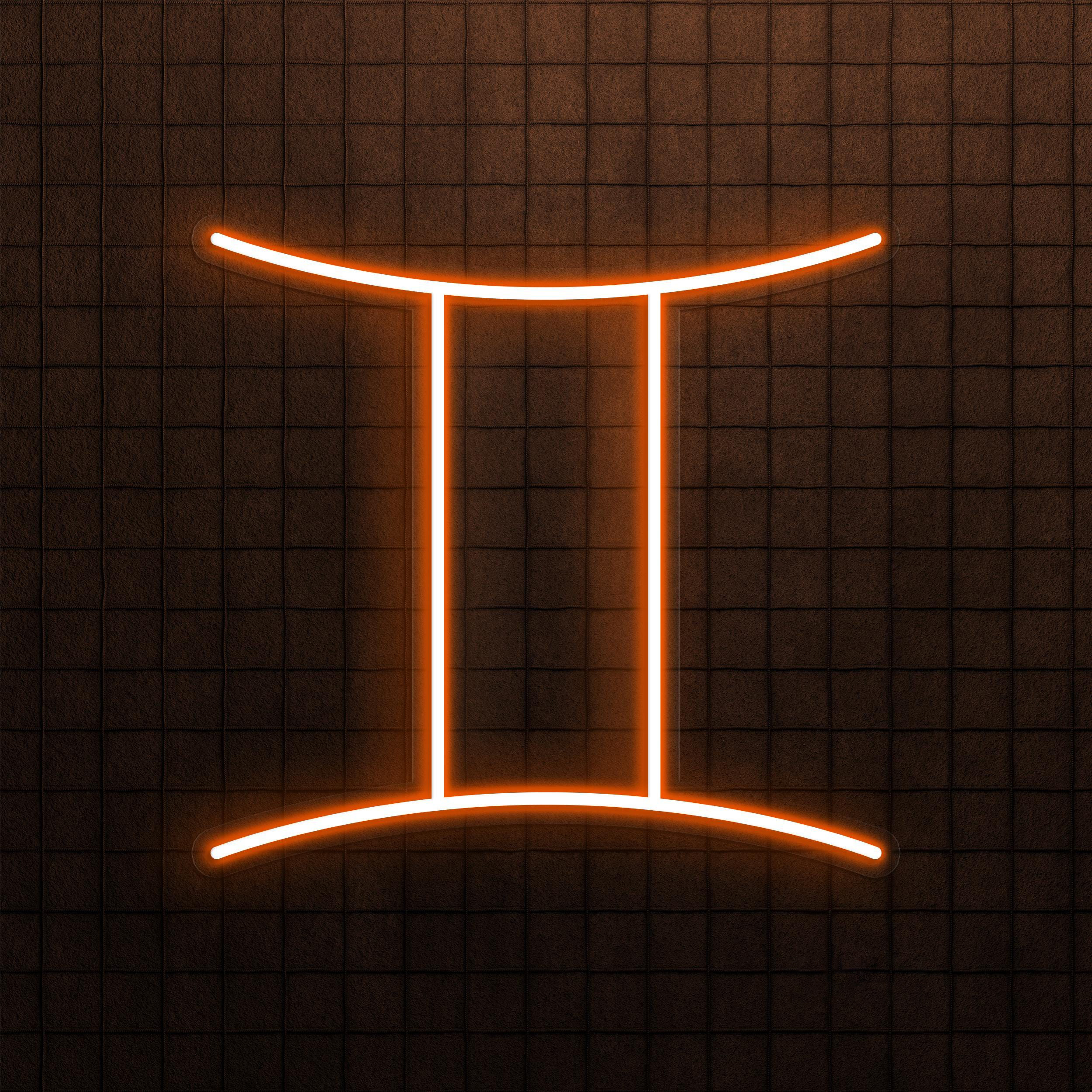 Gemini Neon Sign, Gemini Led Neon Light, Gemini Zodiac Wall Decor, Decor for Studio, Cafe, & Bar, Home Wall Art, Elements of the Zodiac Sign