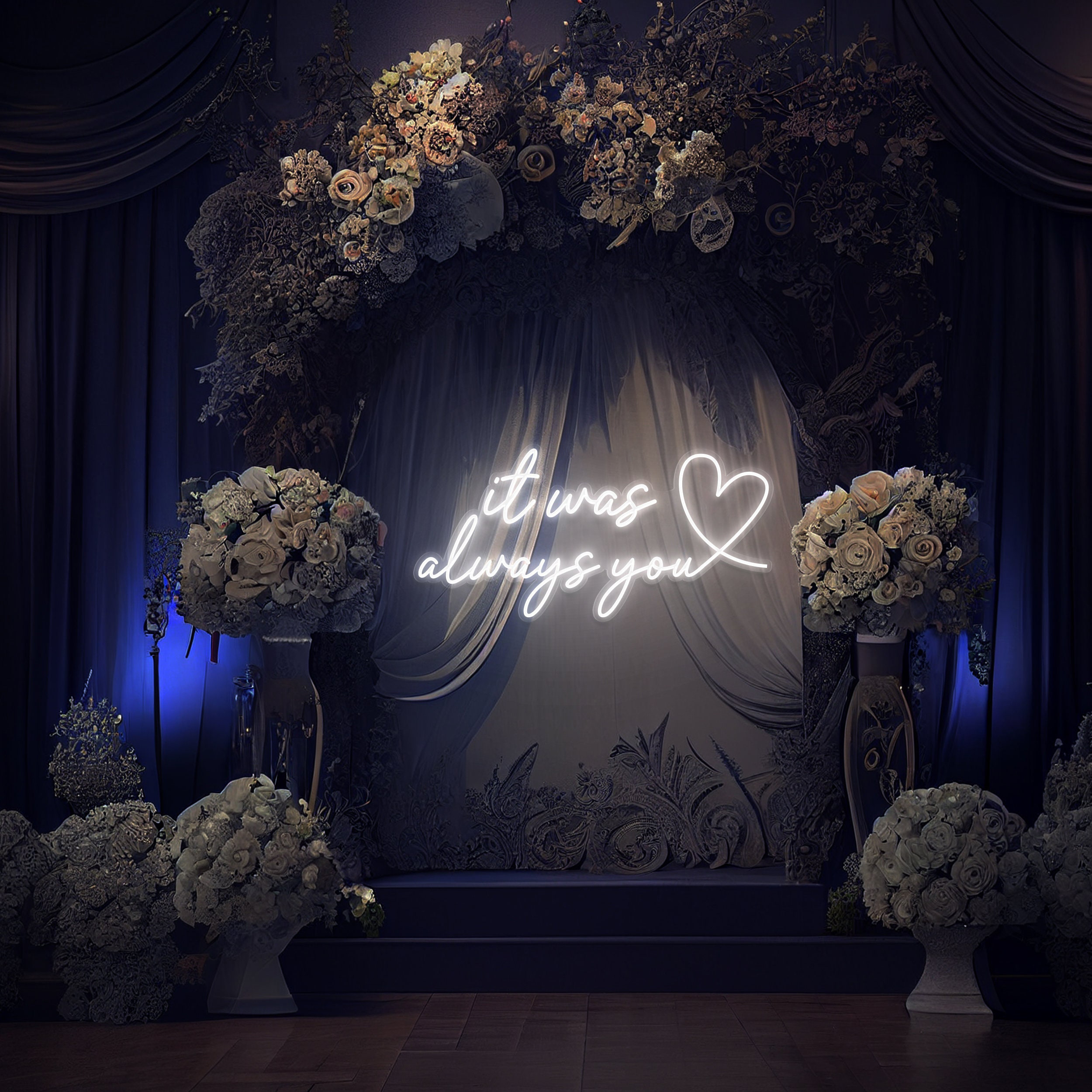 It Was Always You Led Neon Sign, Wedding Reception Decor, Home Decor, Bedroom Wall Light, Girls Birthday, Neon Sign for Weddings and Events