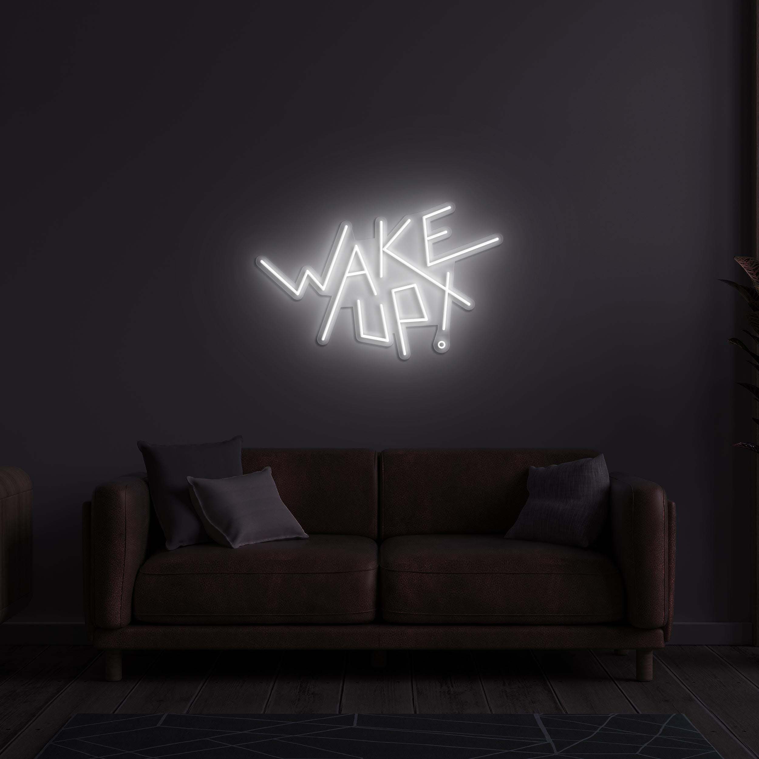 Wake Up Neon Sign, Wake Up LED Light, Wake Up LED Neon Art, Morning Neon Sign, Home Wall Decor, Kids Room Wall Art, Custom Morning Neon Sign