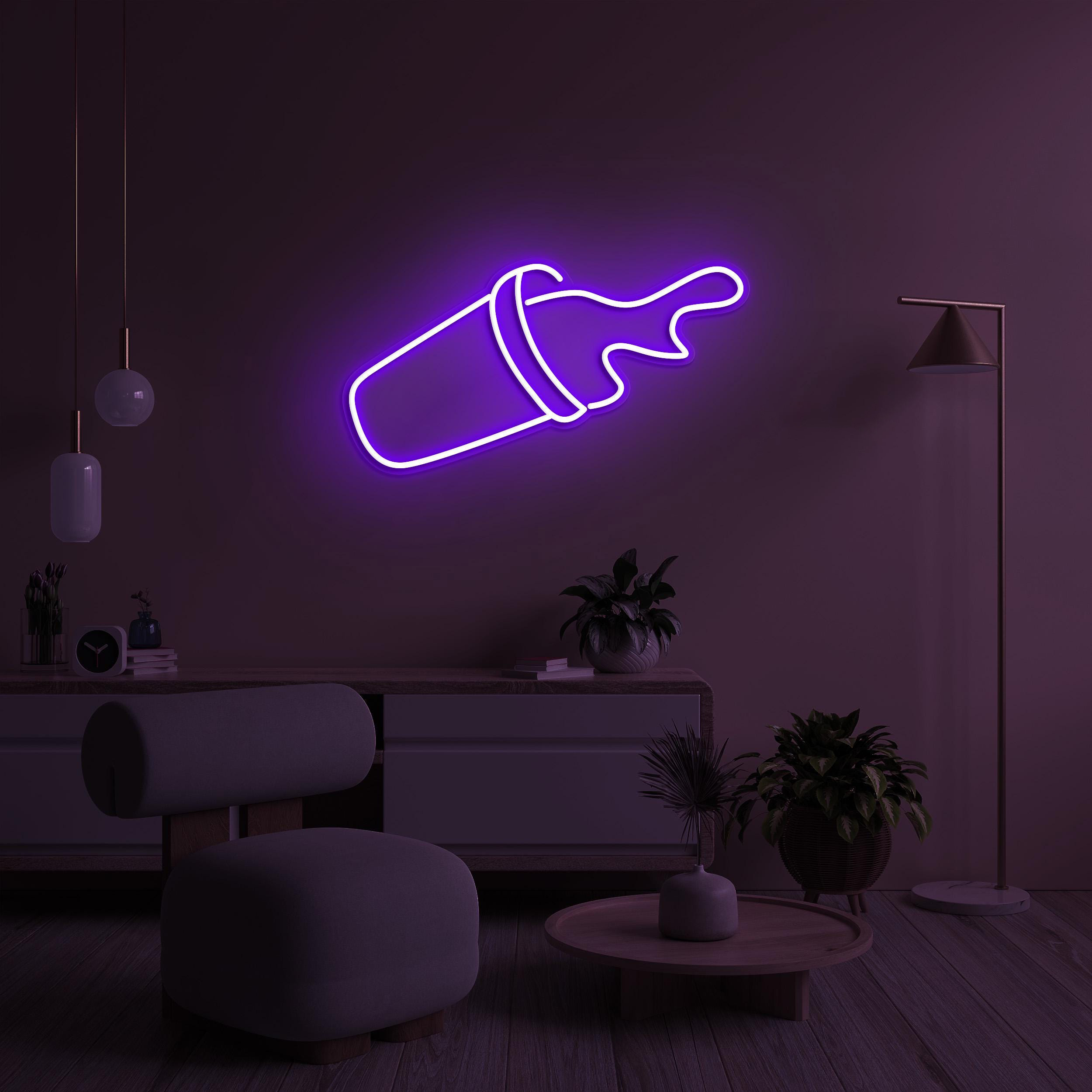 Spilled Drink Neon Sign, Spilled Drink Light, Cup Overflow LED Neon Art, Drink Corner Wall Art, Cafe LED Sign, Custom Sign, Game Room Decor