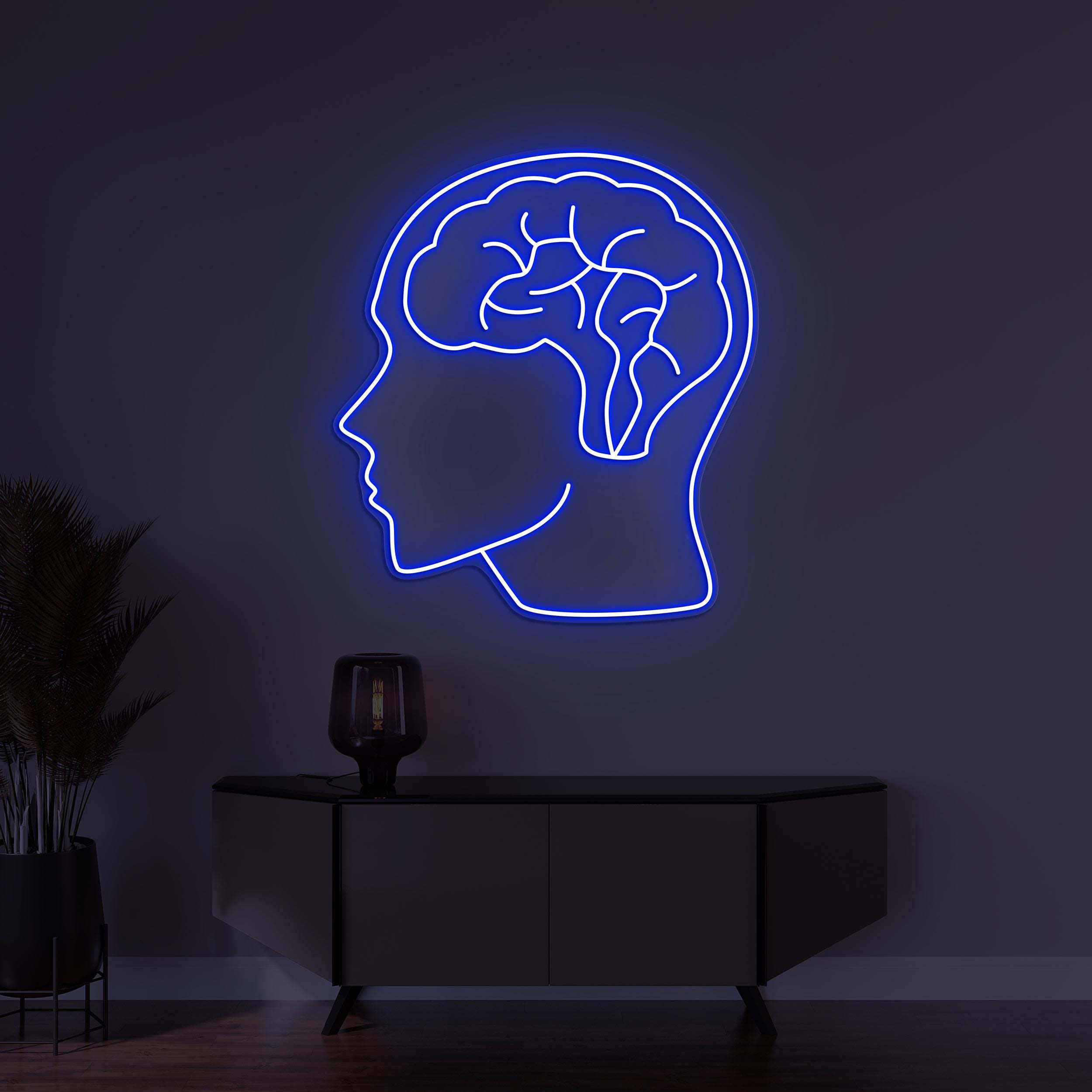 Brain Neon Sign, Brain LED Light, Hospital Wall Decor, Led Neon Wall Art, Thinking Wall Sign, Head Face Neon Sign, Personalized Brain Sign
