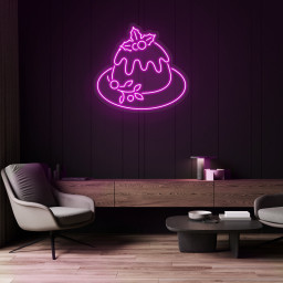 Pie Neon Sign, Pie Wall Art, Bakery LED Sign, Food Baker Neon Light, Wall Art for Home & Kitchen, Baking Room Decor, Gift for Pie Lovers