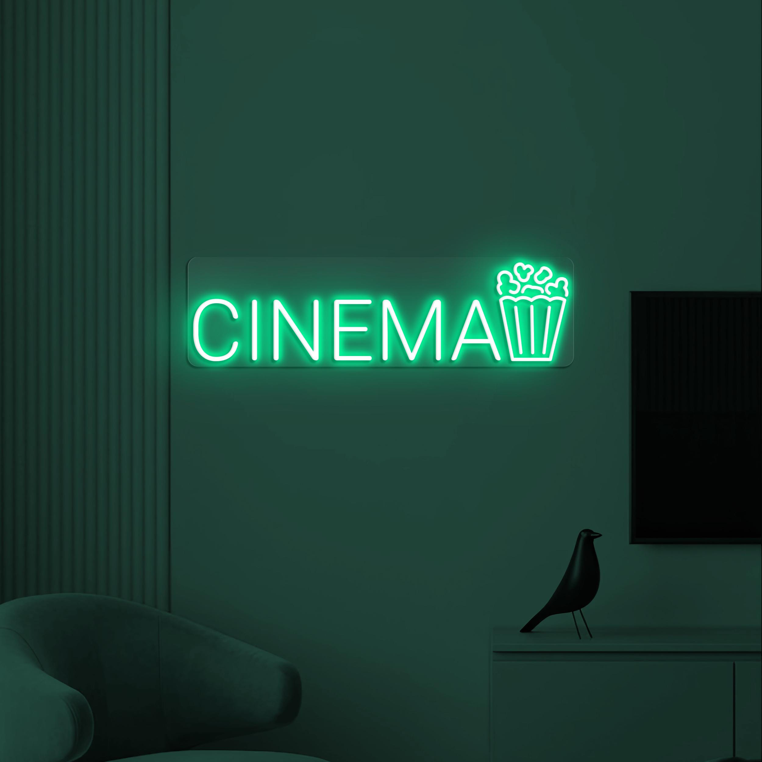 Cinema Neon Sign, Cinema LED Light, Cinema Popcorn Wall Decor, Movie Theater Neon Art, Cinema Room Light, Movie Lover Gift, Home Wall Decor