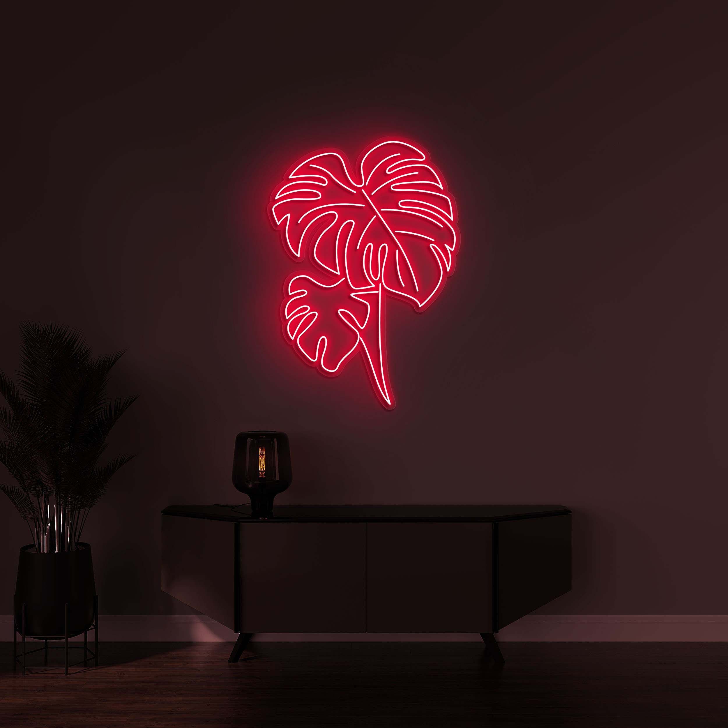 Monstera Leaf Neon Sign, Leaf Neon Sign, Green Leaf Neon Light, Leaf Led Wall decor, LED Plant Decor, Tropical Decor, Bedroom Wall Decor