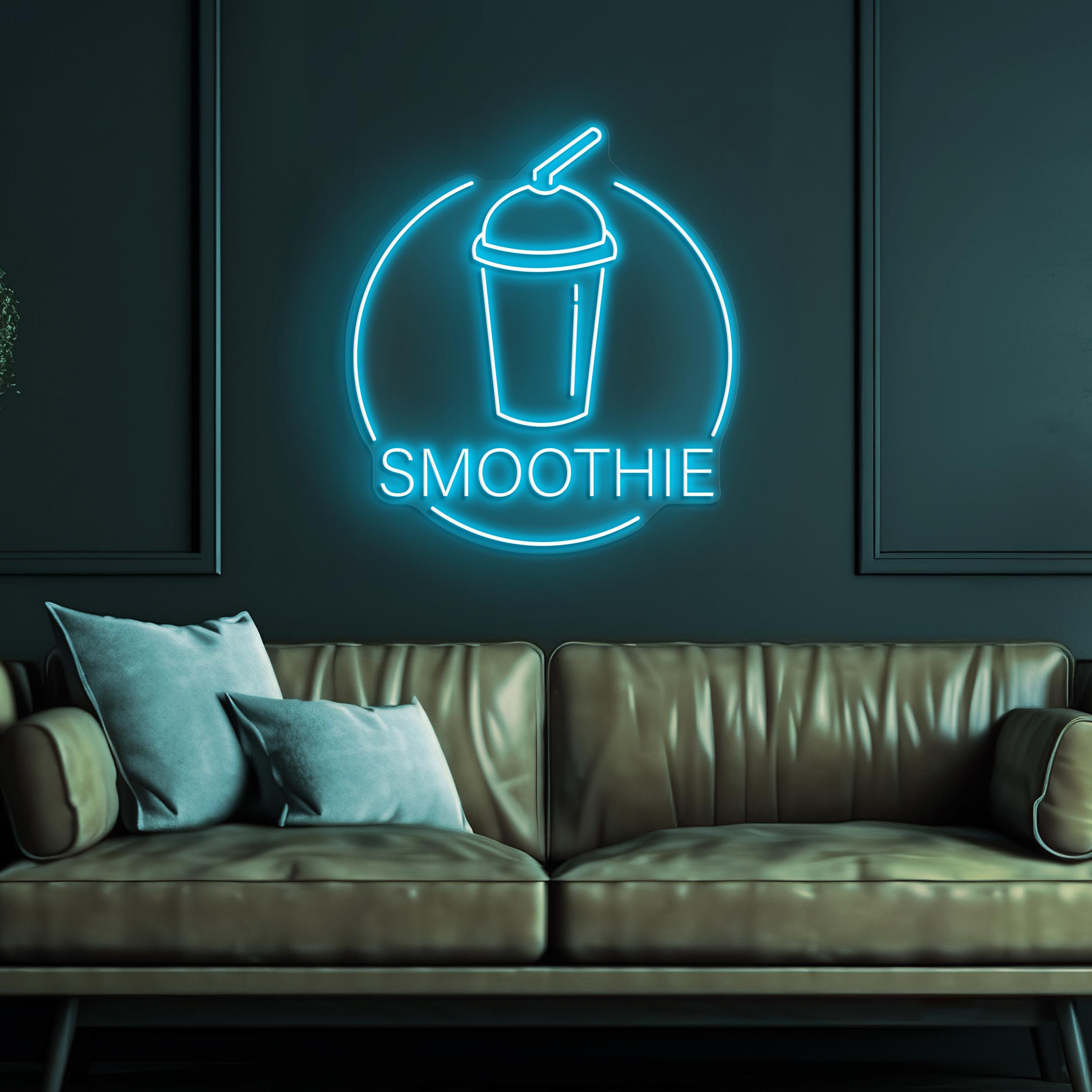 Smoothie Neon Sign, Smoothie LED Light, Drink Corner Wall Decor, Juice Shop Wall Art, Custom Neon Sign, Drunk Neon Art, Party Neon Wall Art