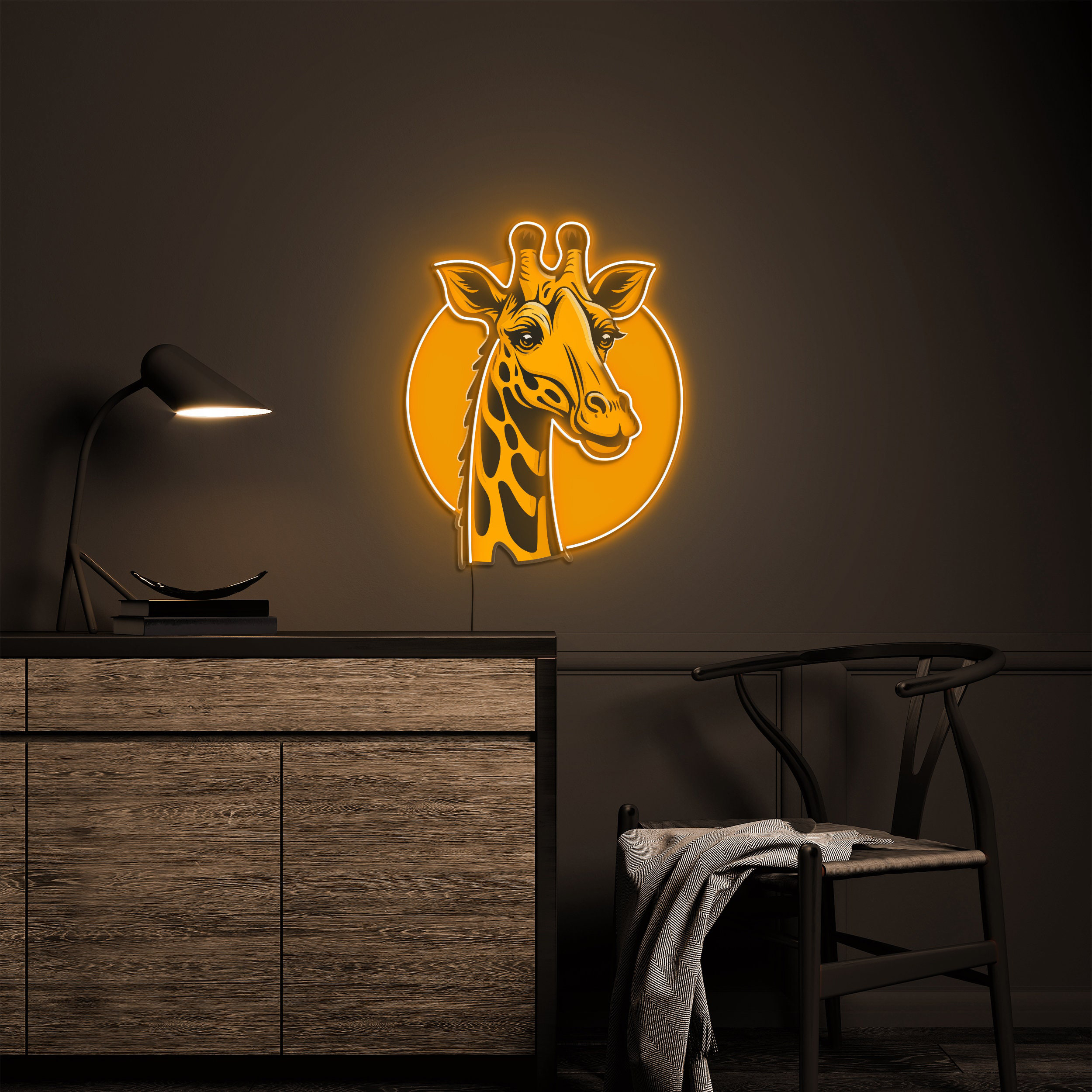 Giraffe Neon Sign, LED Giraffe Light for Kids Room Decor, Giraffe LED Neon Sign, Cute Giraffe Decor,Gift Idea for Children's Room or Nursery