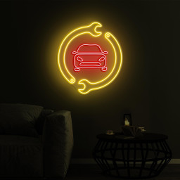 Car Repair Neon Sign, Car Repair LED Light, Auto Repair LED Neon Art, Auto Work Shop Neon Sign, Mechanic LED Sign, Garage Decor Neon Light