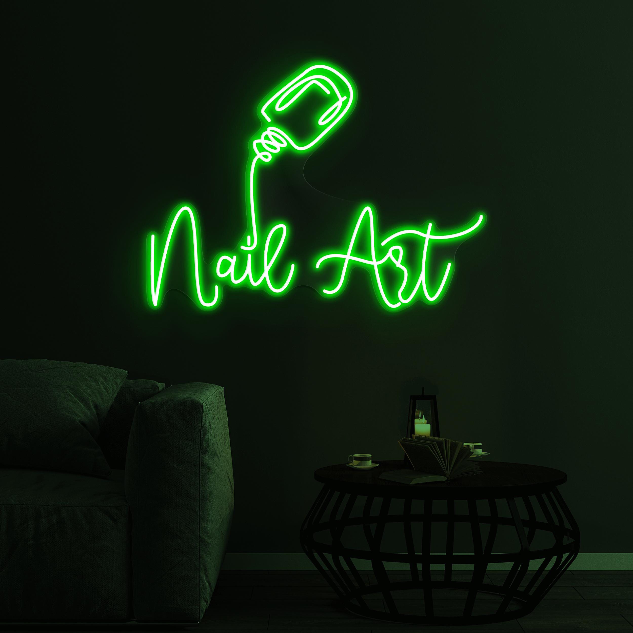 Nail Art Neon Sign, Nail Art LED Light, Nail Polish Sign, Manicure Shop Light, Nail Artist Home Decor, Beauty Salon Wall Art, Girls Room Art
