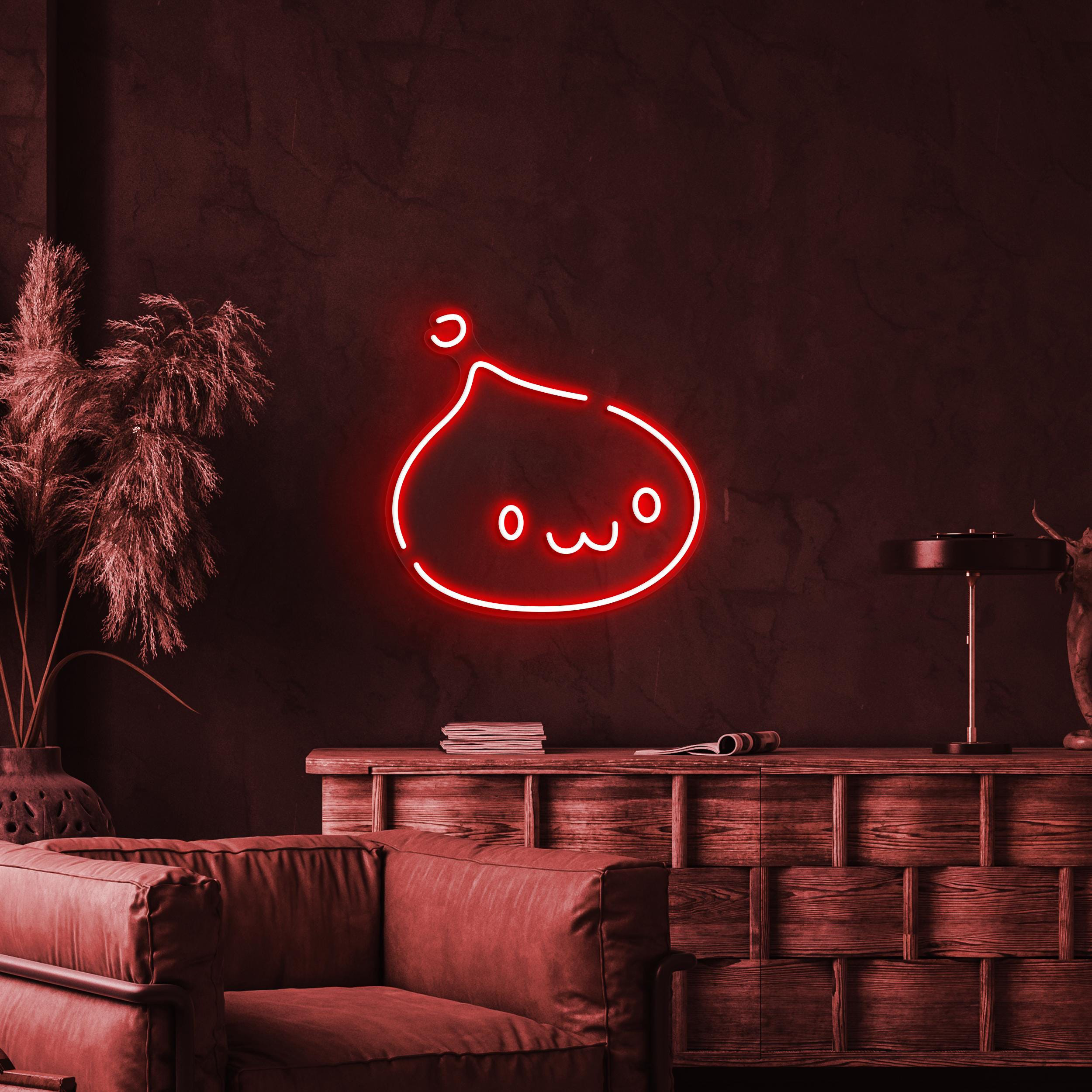 Cute Momo Neon Sign, Cute Momo LED Light, Kawaii Wall Decor, Nursery Room Wall Art, Custom Neon Sign, Home Wall Decor, Party Decoration