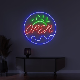 Open Donut Neon Sign, Open Donut LED Light, Donut Wall Decor, Custom Neon Sign, Open Logo Neon Sign, Donut Shop Wall Decor, Sprinkles Sign