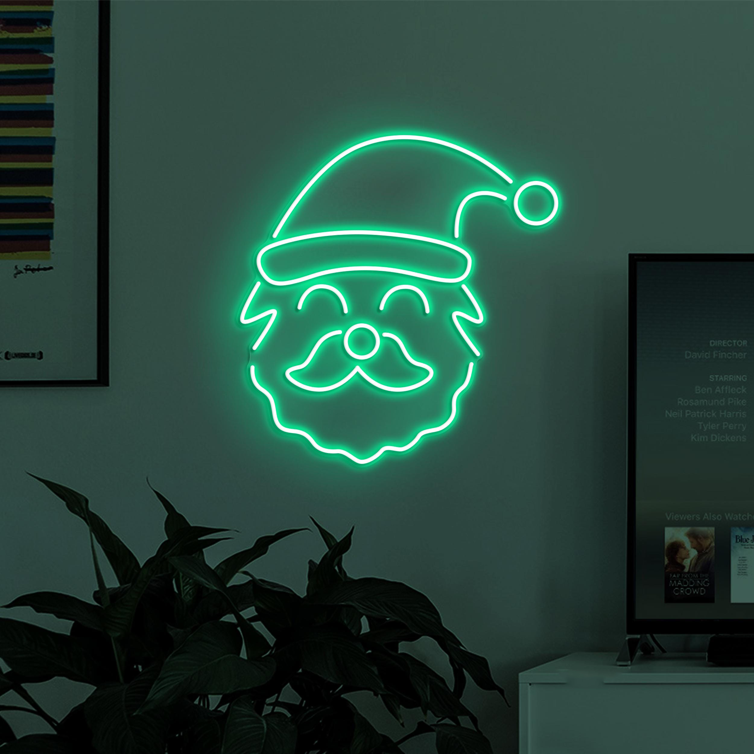 Santa Claus Neon Sign, Santa Claus LED Light, Father Christmas Wall Decor, Holiday Led Sign, Christmas Party Neon Light, Event Neon Decor