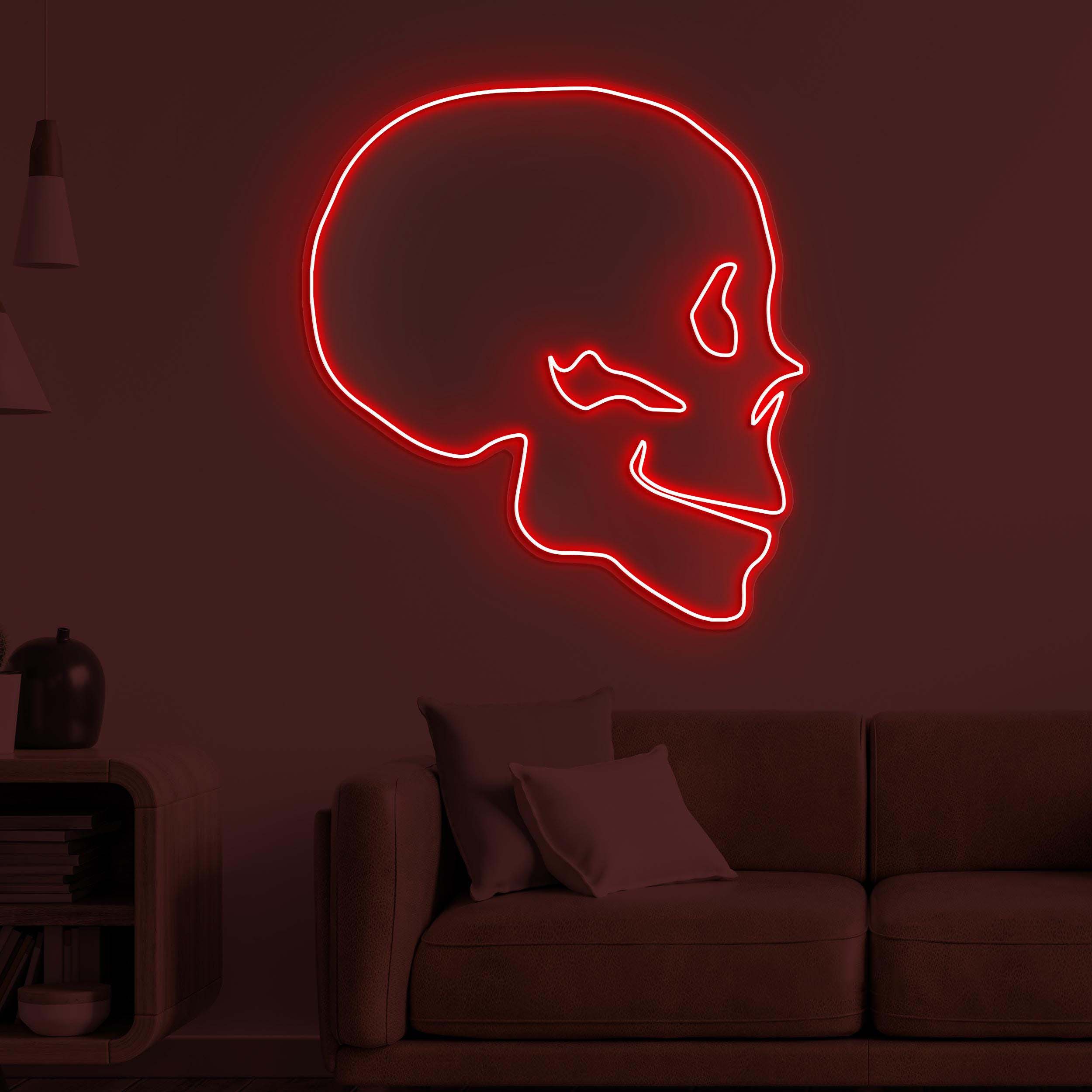 Skull Neon Sign, Skull LED Light, Skull Head Wall Decor, Game Room Wall Art, Horror House Neon Light, Personalized Sign, Game Room Art, Gift