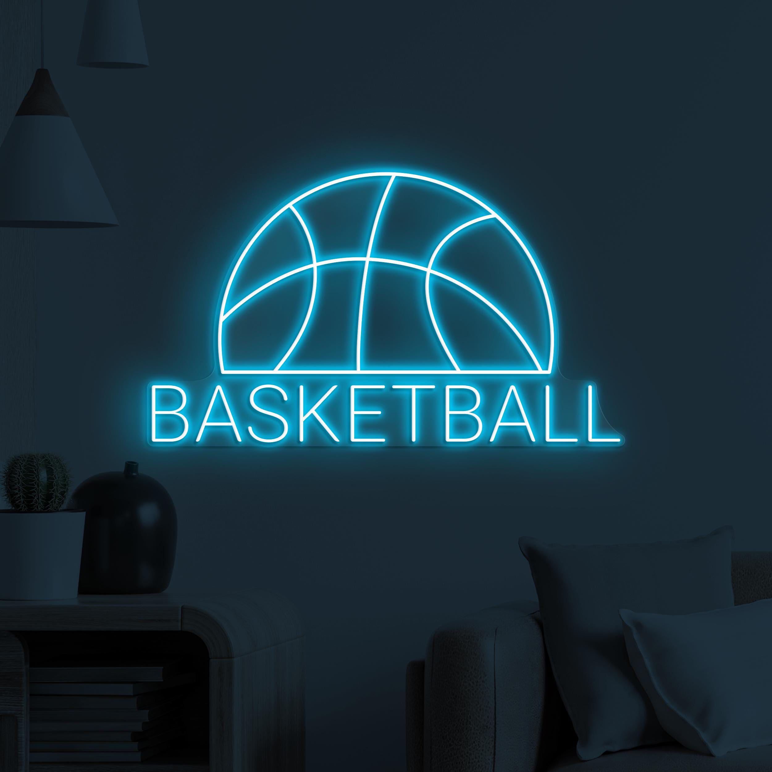 Basketball Neon Sign, Basketball LED Light, Basketball Logo Wall Decor, Hobby Wall Art, Basketball Lover Birthday Gift, Game Room Neon Light
