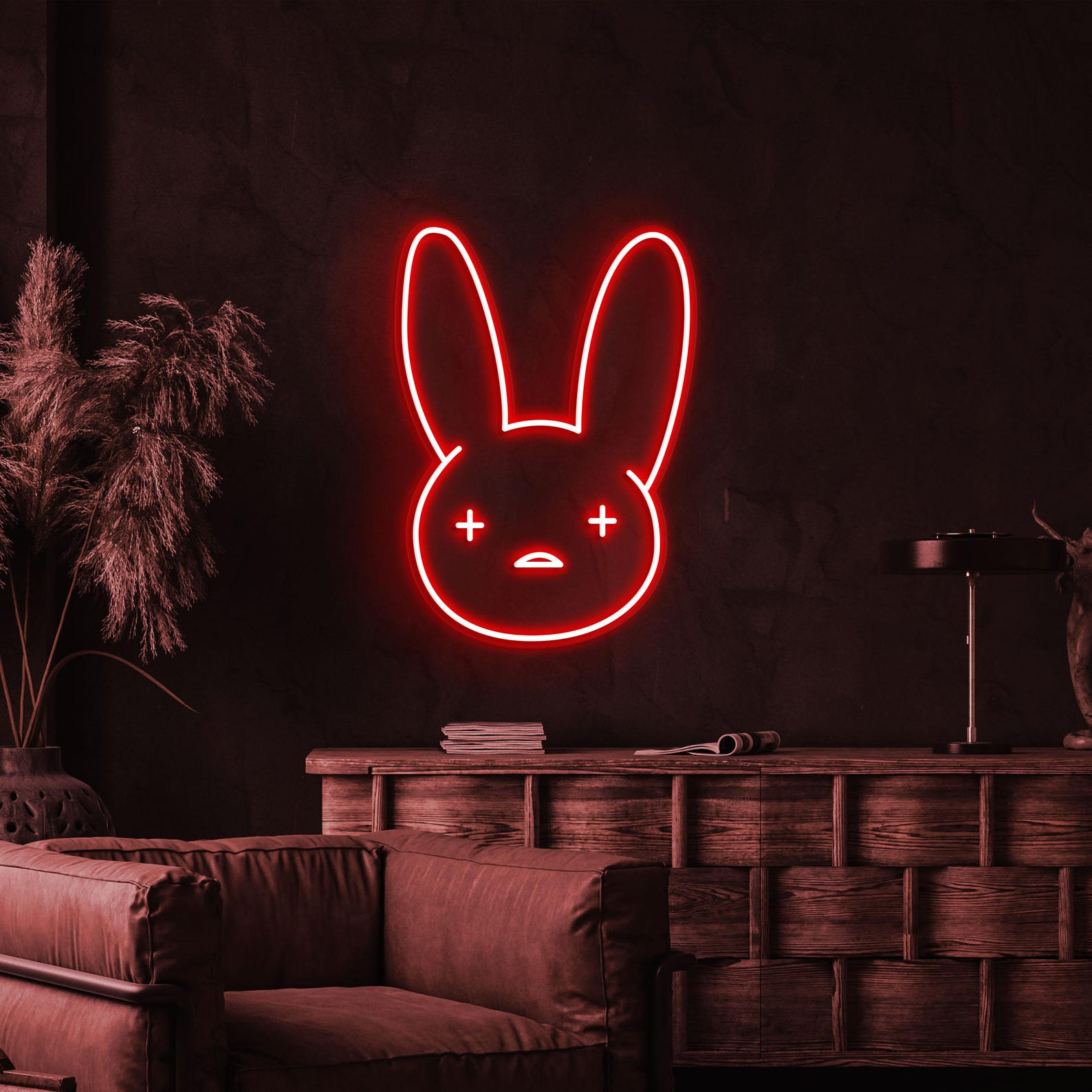 Rabbit Neon Sign, Rabbit LED Sign, Custom Neon Sign, Nursery Room Decor, Bunny LED Sign, Bunny Ear Wall Art, Cute Bunny Home, Party Decor