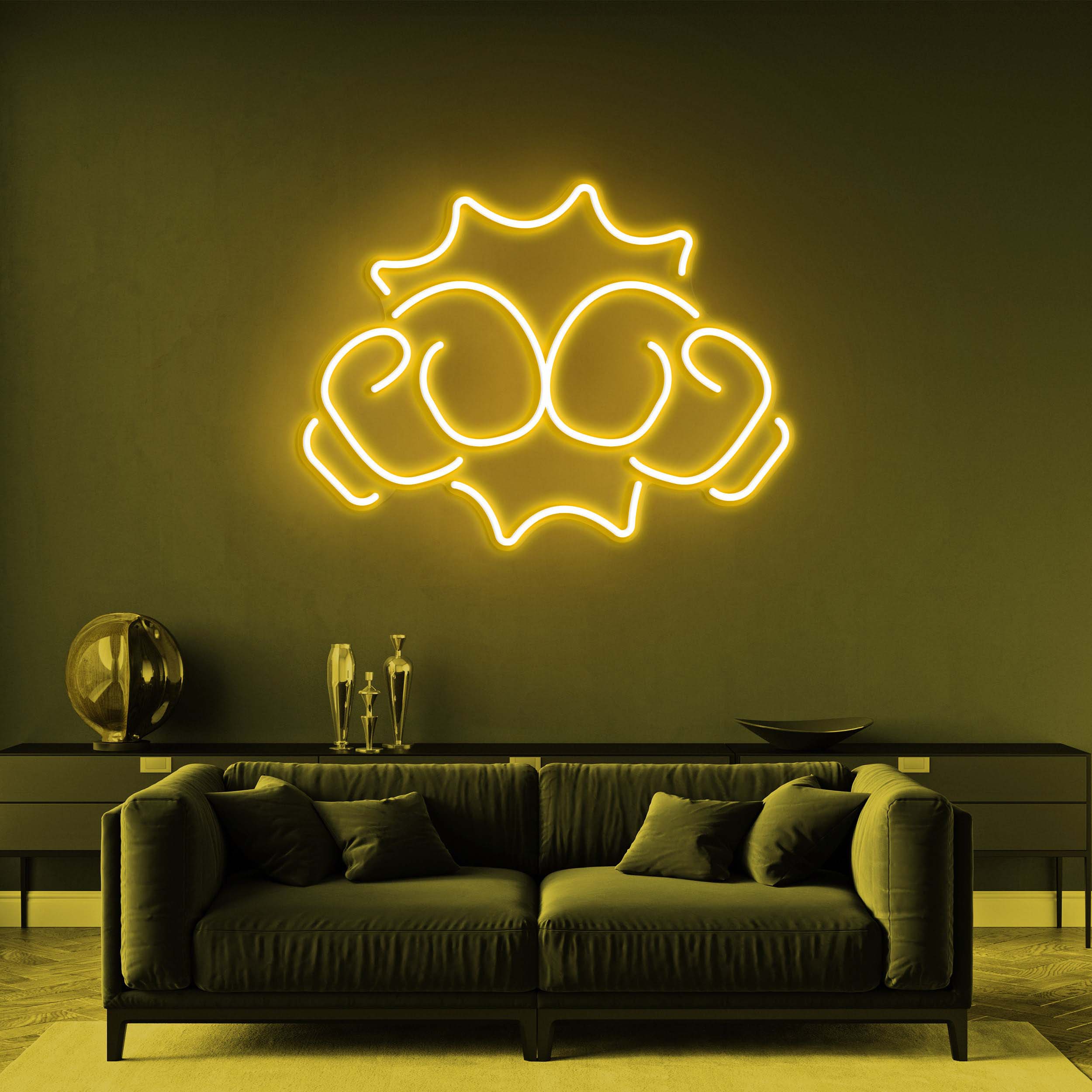 Boxing Gloves Neon Lights, Boxing Gym Decor, LED Neon Art Sign, Custom Neon Light, Room & Bedroom Decor, Man Cave, Gym Wall Decoration, Gift