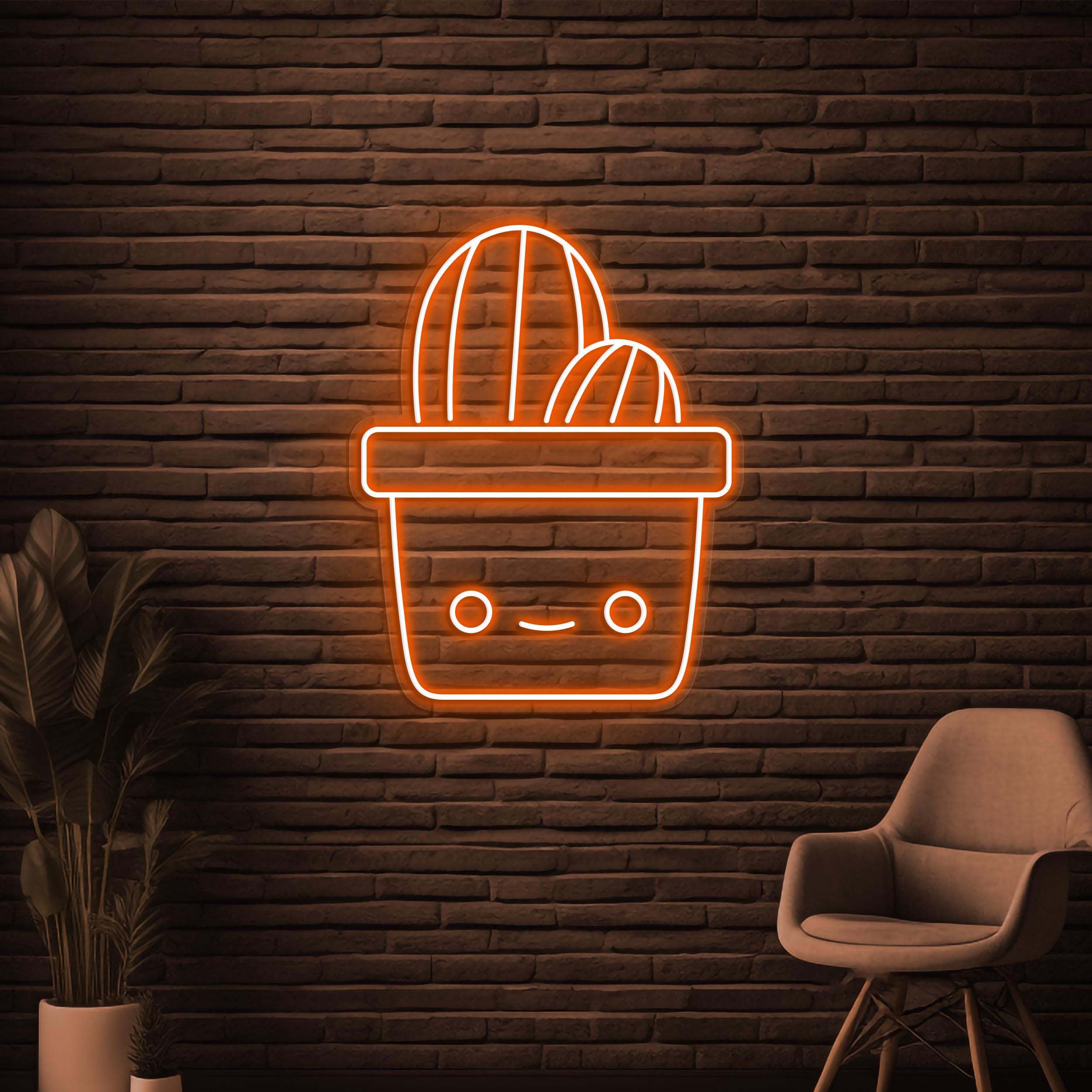 Cactus Neon Sign, Cactus LED Light, Plant Wall Decor, Custom Neon Sign, Cute Cactus Wall Art, Home Wall Art, Kids Room Decor, Plant Shop Art
