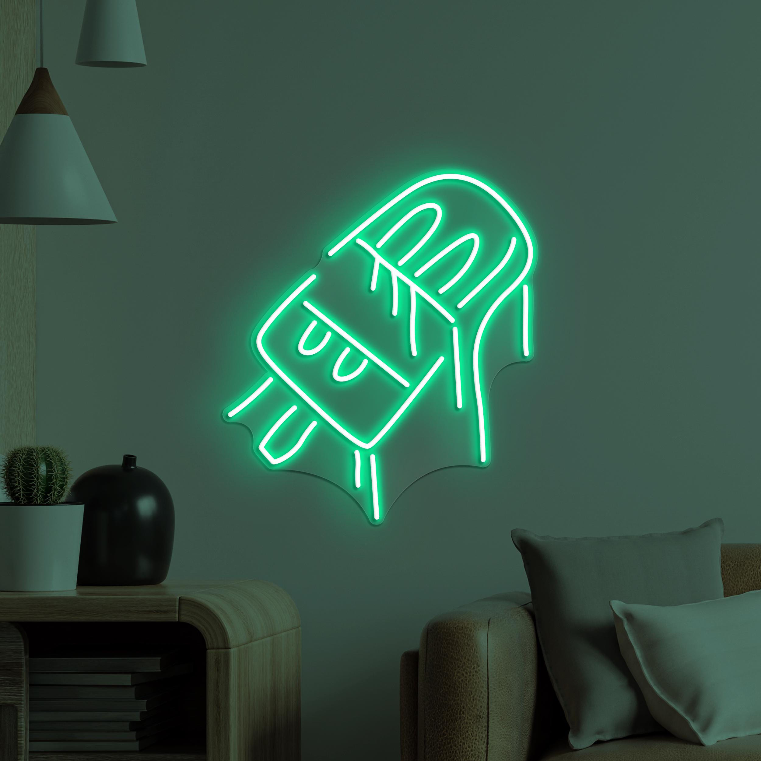 Popsicle Neon Sign, Popsicle LED Light, Nursery Room Wall Decor, Ice Cream Wall Art, Frozen Treat Neon Light, Ice Cream Shop Neon Decor