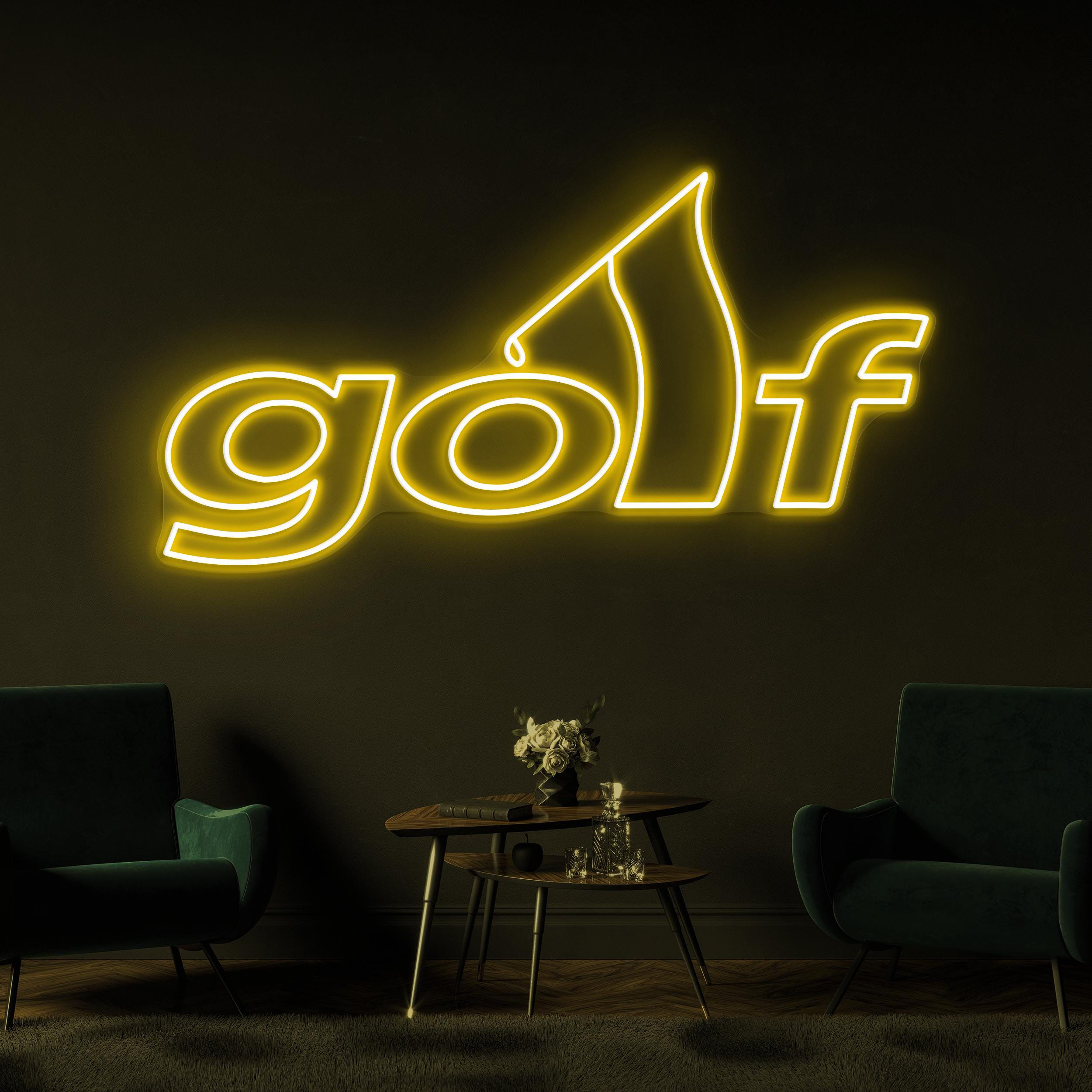 Golf Neon Sign, Golf LED Light, Golf Logo Wall Art, Sports Shop Wall Decor, Golf Club Neon Light, Game Room Led Sign, Gift For Golf Lover