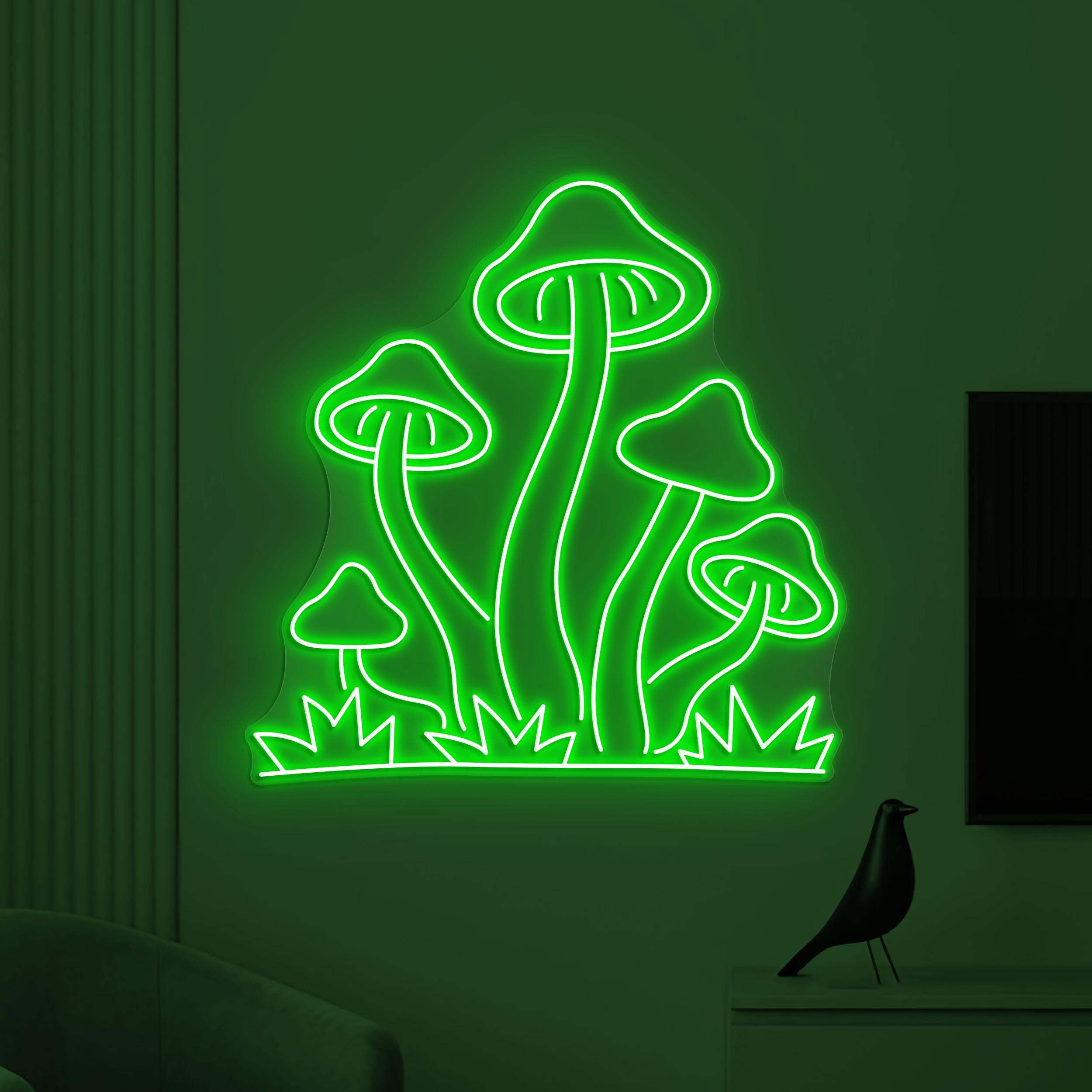 Mushroom Neon Sign, Mushroom LED Light, Bedroom Wall Decor, Personalized Sign, Decor for Pizza Cafe and Bar, Custom Neon Sign, Home Wall Art
