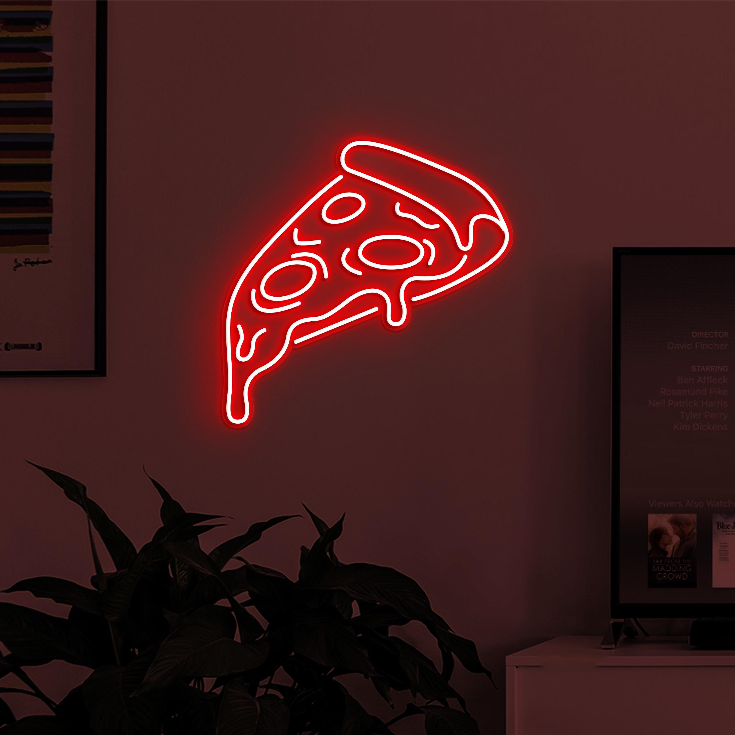Pizza Neon Sign, Pizza LED Light, Pizza Shop Wall Decor, Home and Kitchen Wall Art, Pizza Slice Neon Light, Restaurant Neon Art, Pizza Lover