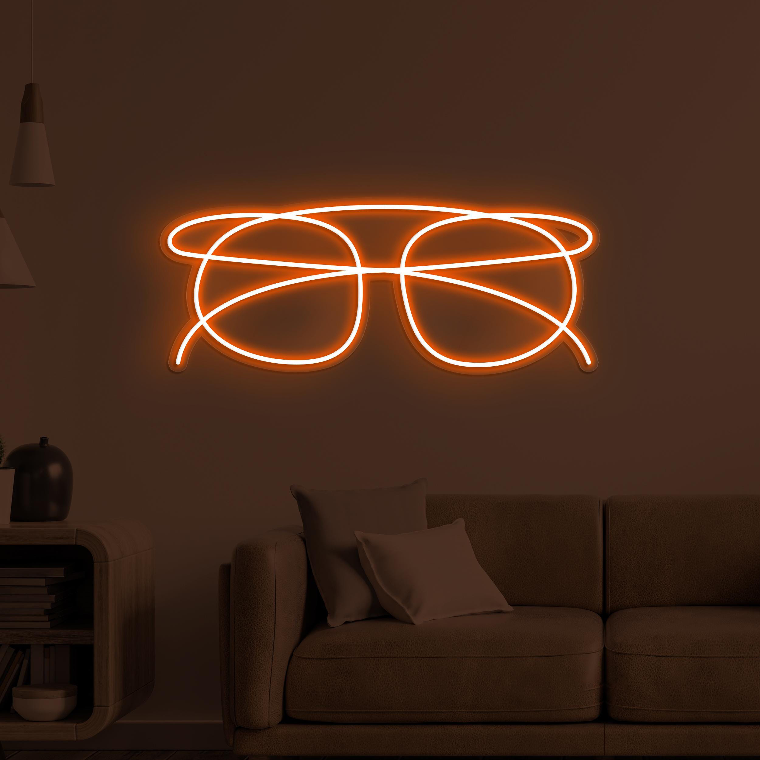 Glasses Neon Sign, Glasses LED Light, Optical Wall Decor, Led Wall Art, Fashion Room Neon Light, Optometrist Led Sign, Sunglasses Art, Gift