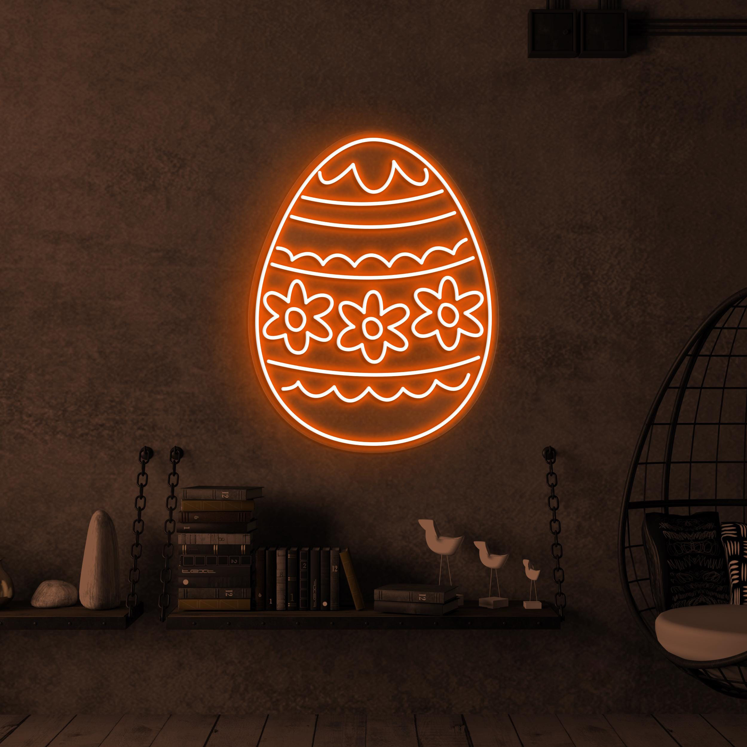 Easter Egg Neon Sign, Easter Egg LED Light, Kids Room Wall Decor, Gifts for Baby Neon Sign, Personalized Egg Sign, Colorful Egg Wall Art