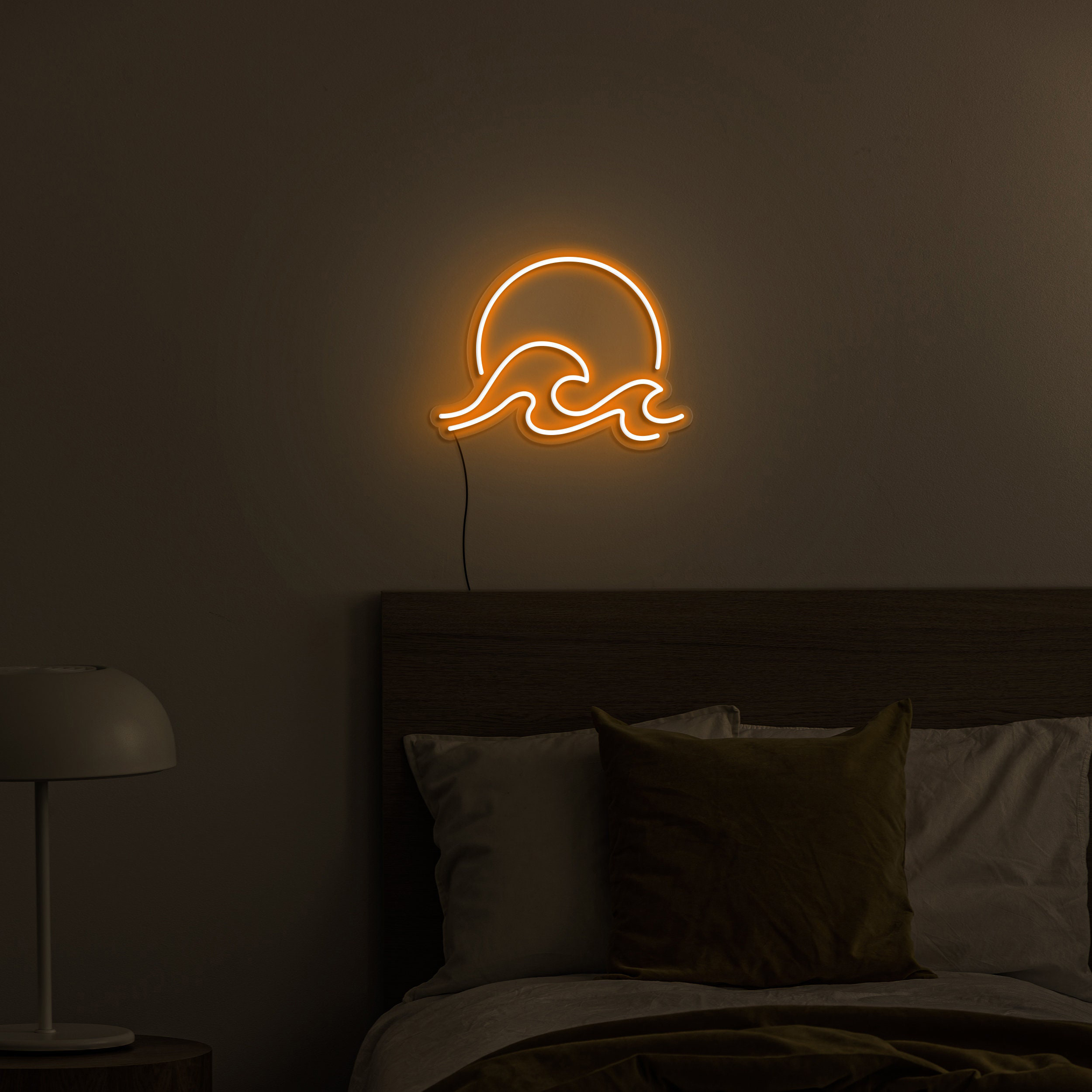 Sunrise Sunset Neon Sign, Sun & Sea Wave LED Wall Decor, USB Powered Ocean Surf Light, Bedroom, Living Room, Cafe Decoration, Party Decor
