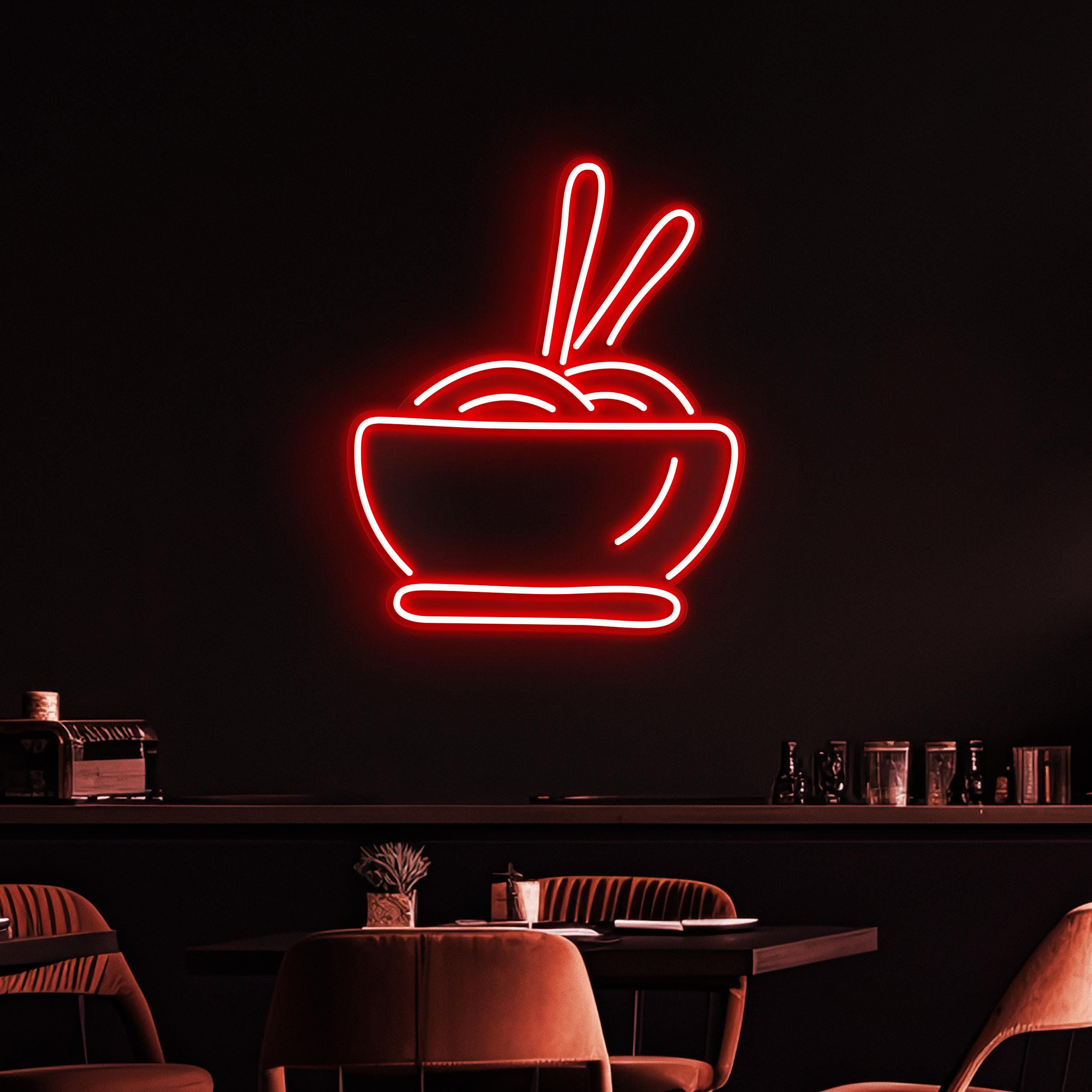 Noodles Neon Sign, Noodles LED Light, Ramen Wall Decor, Coffee Shop Neon Light, Kitchen Wall Art, Coffee Cup Neon Sign, Coffee Lover Art