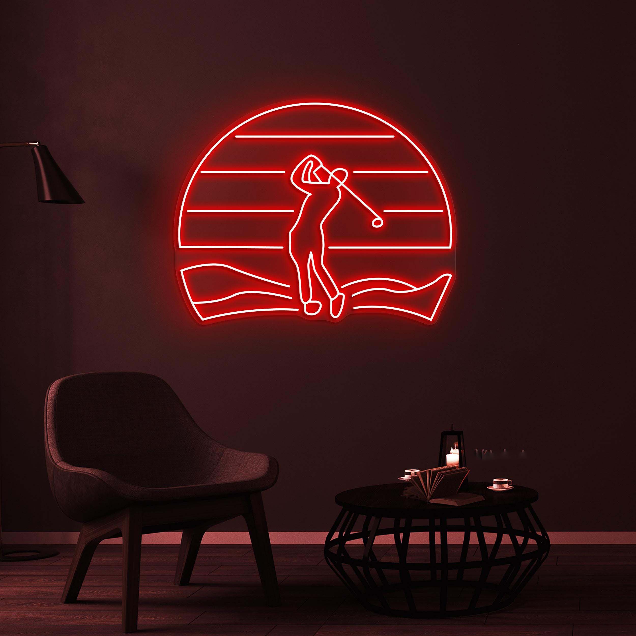 Golf Player Neon Sign, Golfer LED Light, Golf Club Wall Decor, Golf Zone Neon Sign, Sports Shop Neon Light, Game Room Decor, Home Wall Art