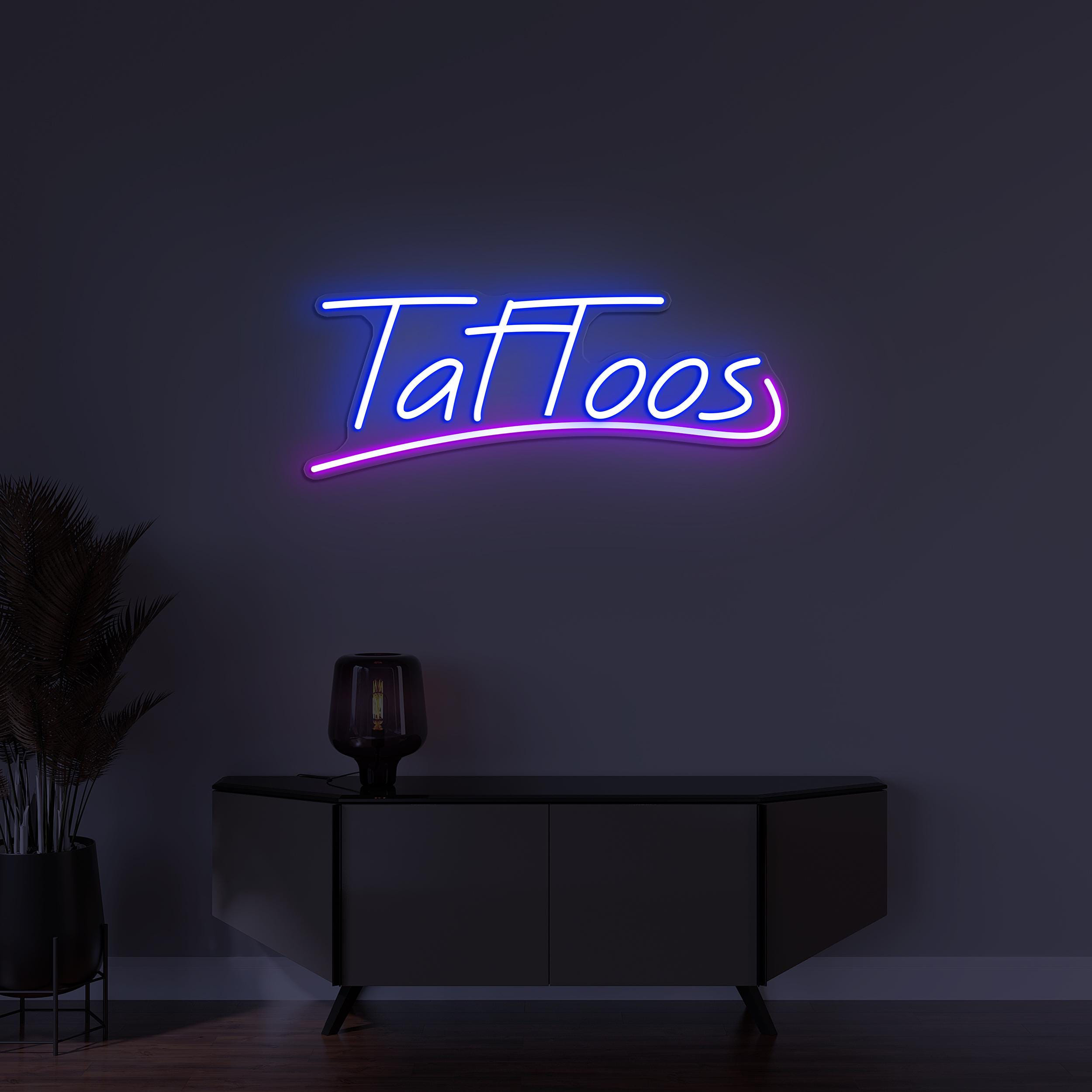 Tattoos Neon Sign, Tattoos LED Light, Tattoos Logo Decor, Tattoo Shop Wall Art, Tattoo Artist Sign, Tattoo Studio Light, Tattoo Room Decor
