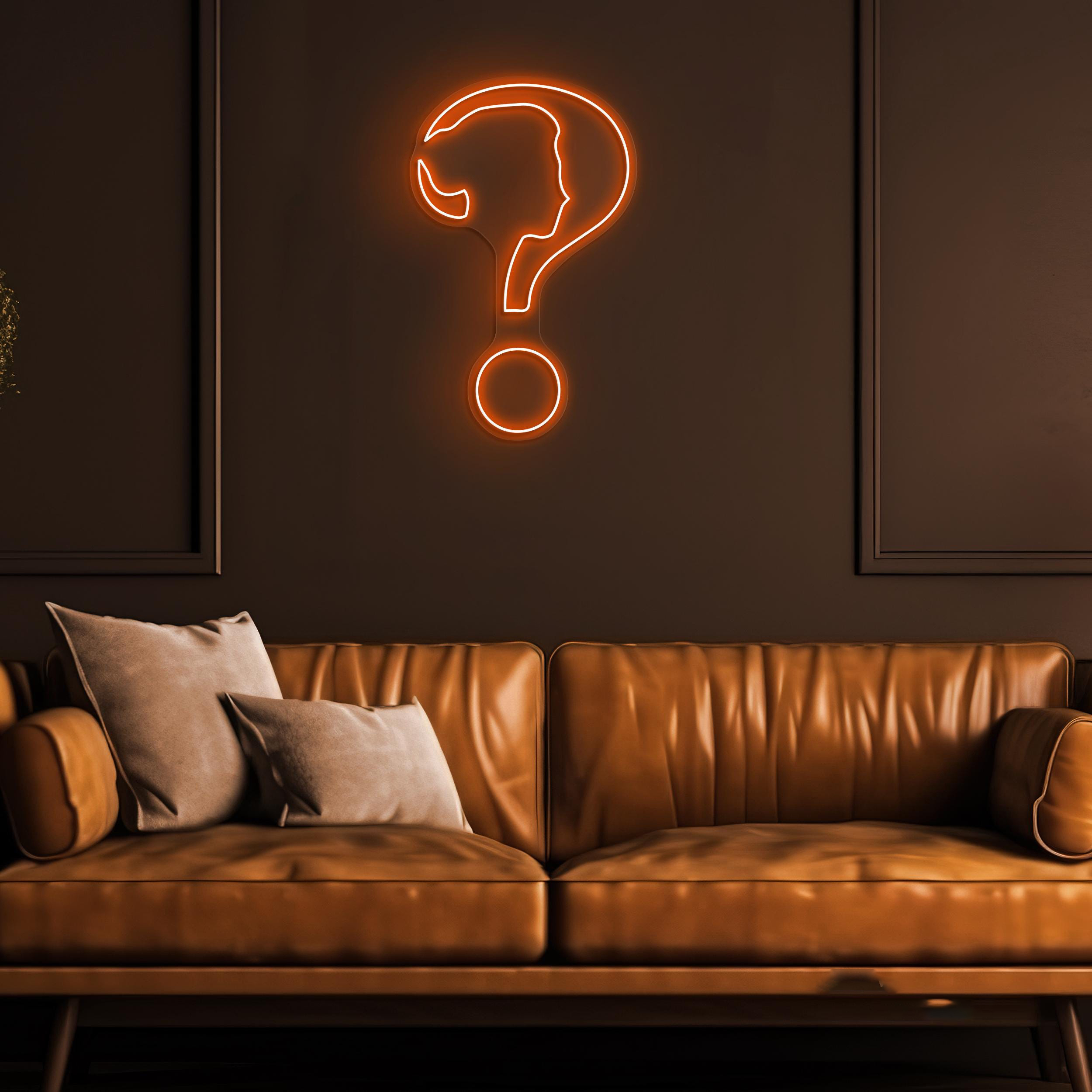 Question Mark Neon Sign, Question Mark LED Light, Question Mark Symbol Wall Decor, Coffee Shop Neon Light, Cafe, Bar & Restaurant Decor