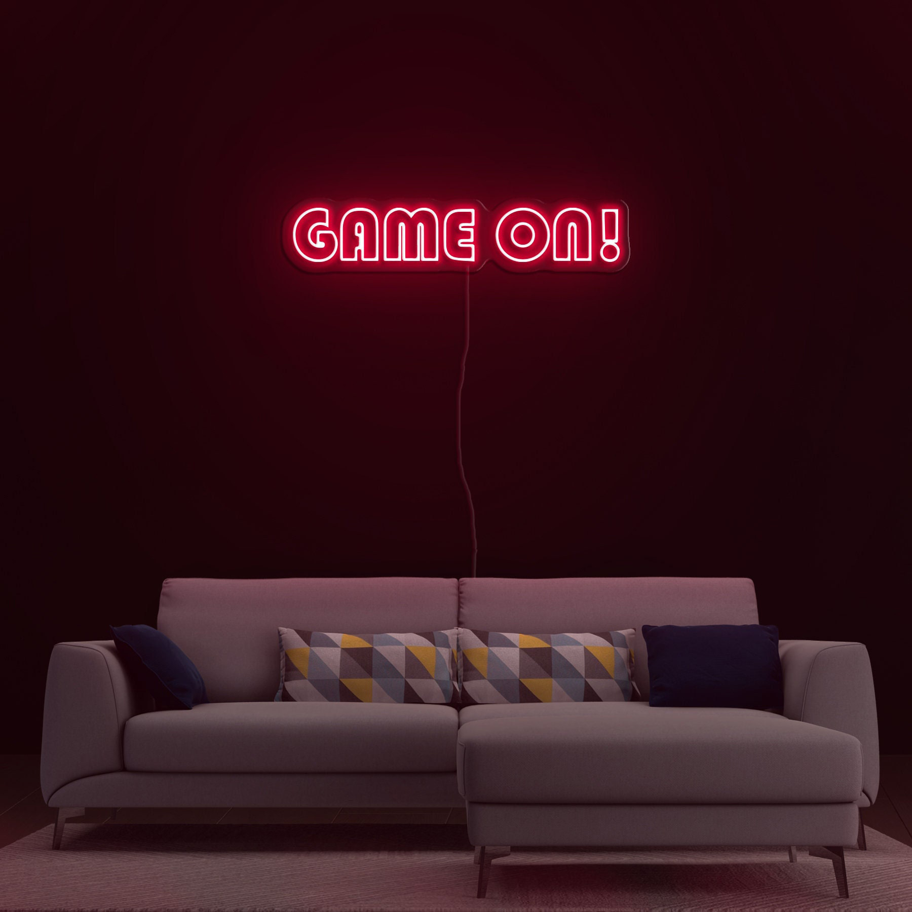 Game On! Neon Sign, Neon Light for Gamer Room Wall Decor, Game Area Neon Sign, Game Night Signage for Bedroom or Game Zone, Game room sign