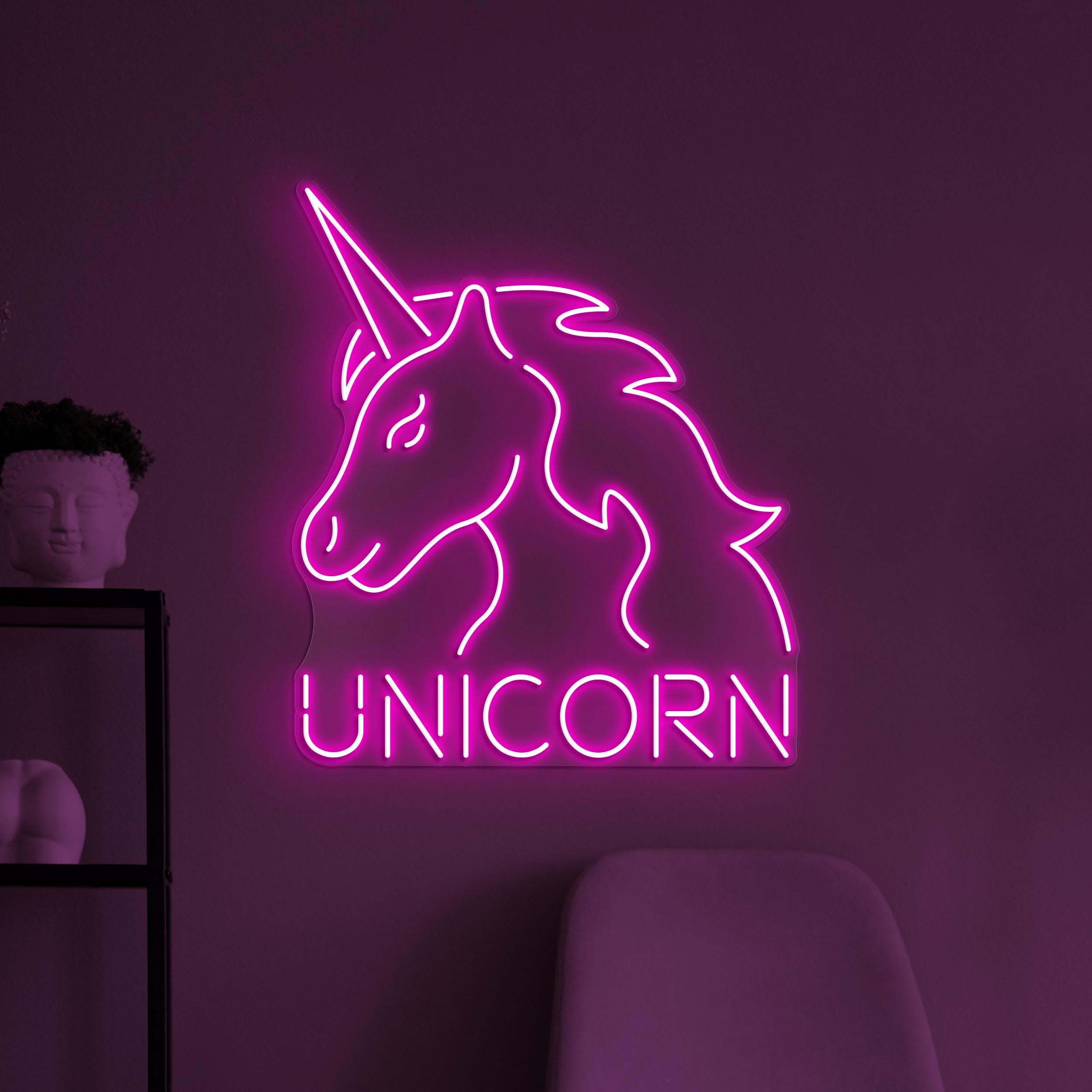 Unicorn Neon Sign, Unicorn LED Light, Unicorn Logo Wall Decor, Fantasy Wall Art, Home Wall Light, Magical Room Wall Decor, Kids Room Decor