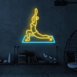 Girl Yoga Neon Sign, Girl Yoga LED Light, Yoga Club Wall Decor, Gym Wall Art, Yoga Pose Neon Sign, Fitness Room Led Light, Workout Neon Sign