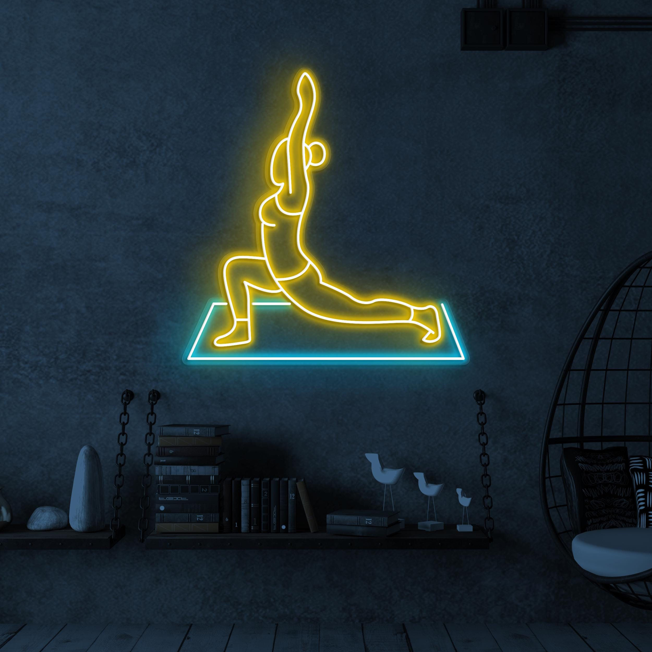 Girl Yoga Neon Sign, Girl Yoga LED Light, Yoga Club Wall Decor, Gym Wall Art, Yoga Pose Neon Sign, Fitness Room Led Light, Workout Neon Sign