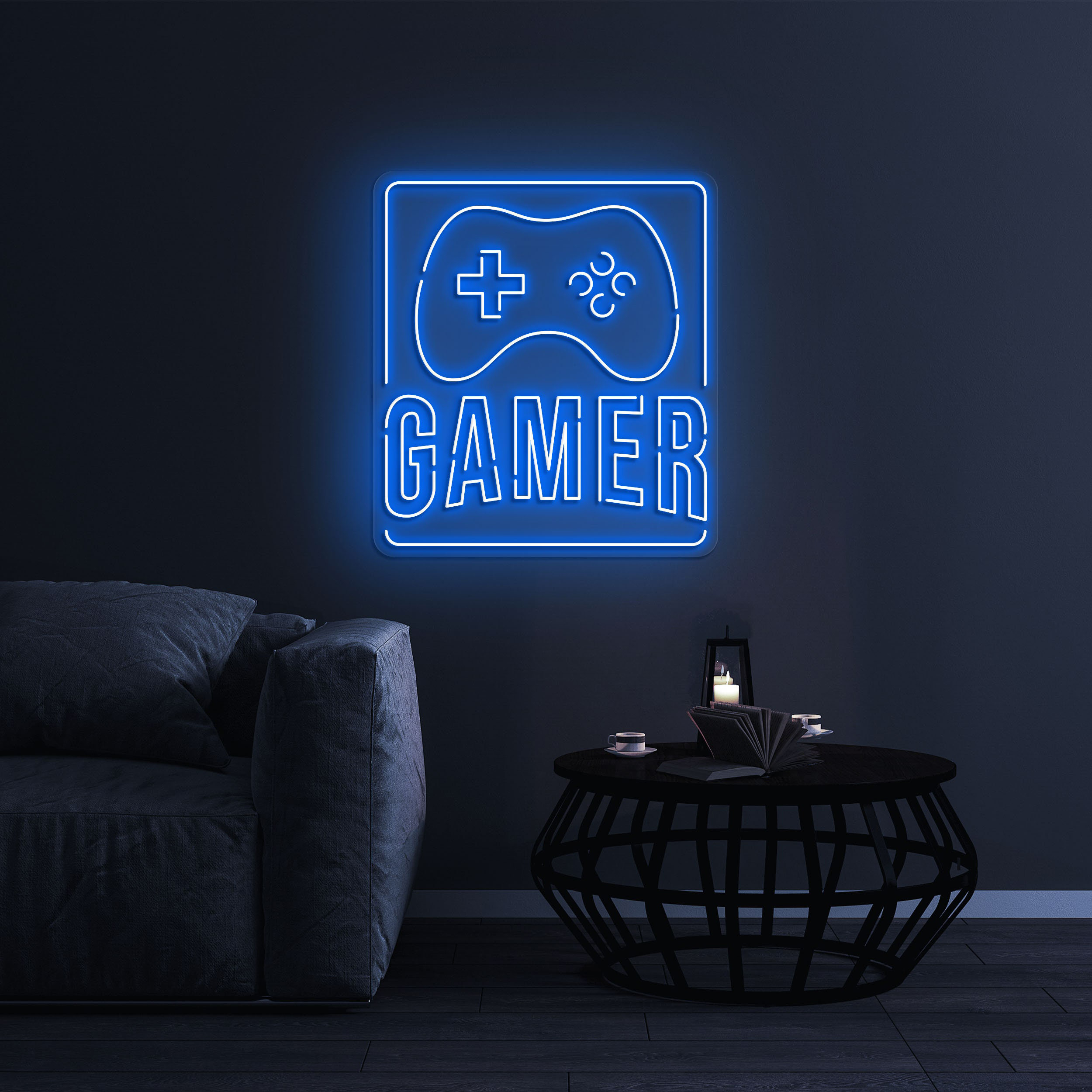 Gamer LED Neon Sign, Game Controller Light, Custom Neon Sign for Game Rooms, Studios, and Esports Fans, Gamerpad Decor,Room Decor for Gamers