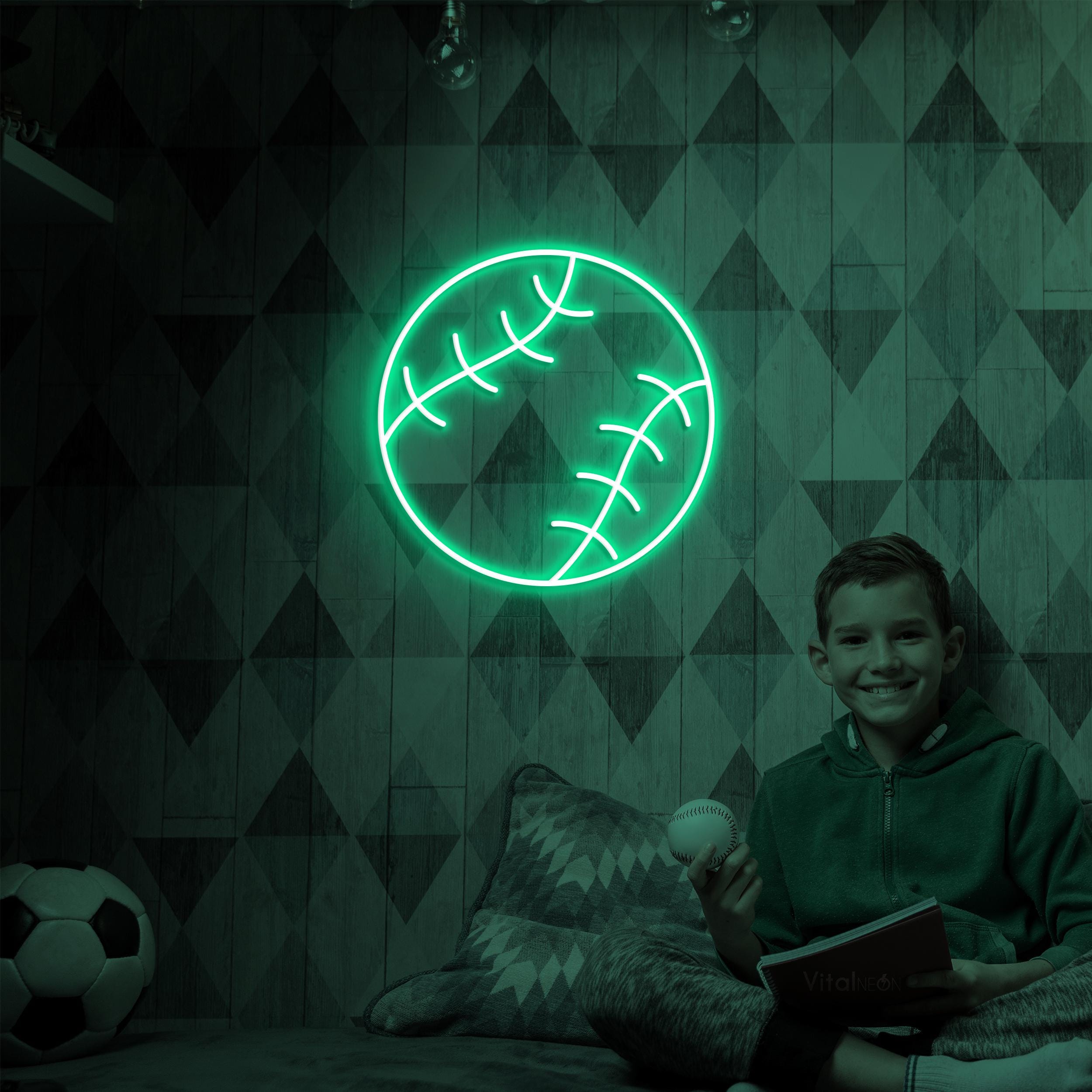 Baseball Neon Sign, Baseball LED Light, Sports Shop Wall Art, Kids Room Wall Decor, Baseball Club Neon Light, Game Room Led Sign, Home Decor