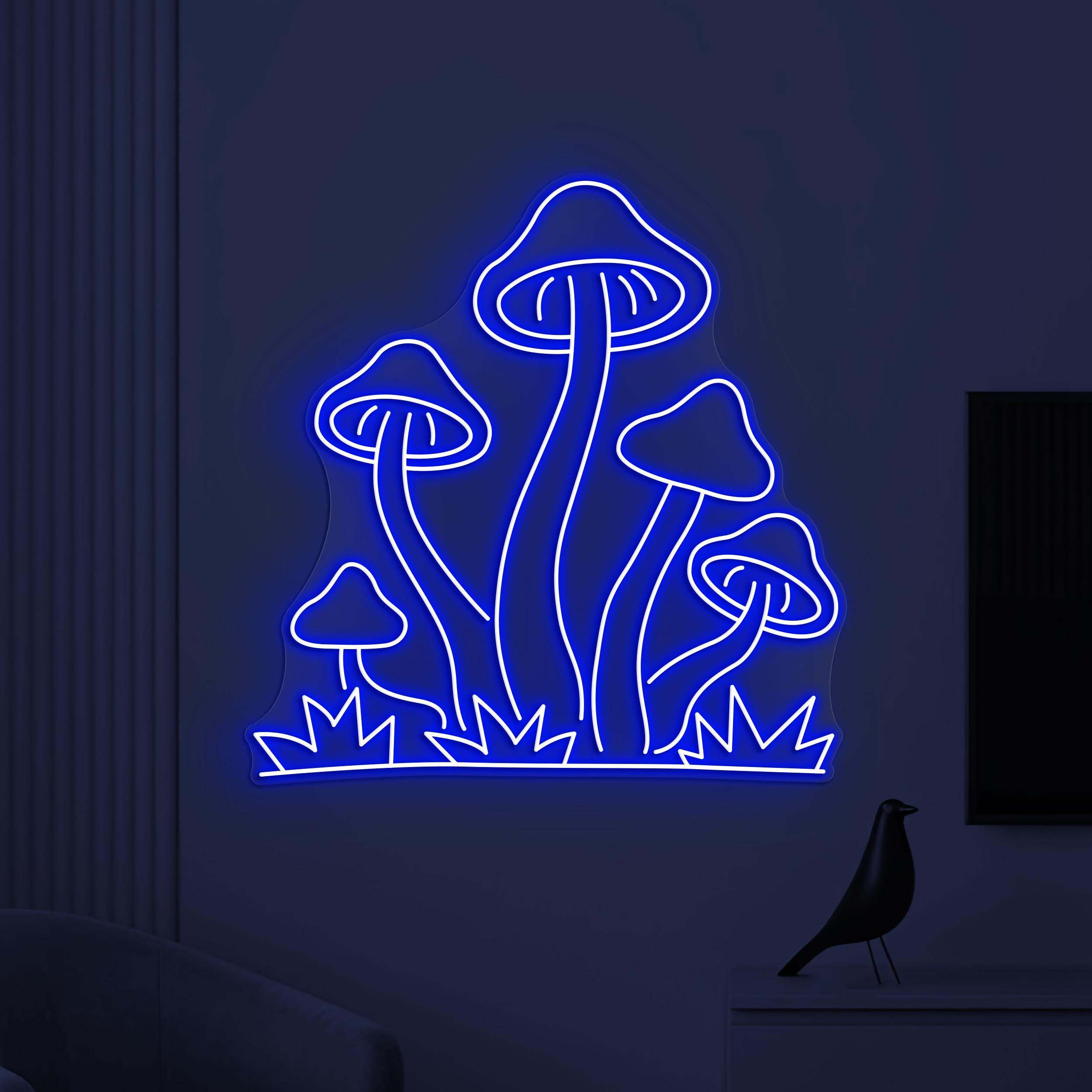 Mushroom Neon Sign, Mushroom LED Light, Bedroom Wall Decor, Personalized Sign, Decor for Pizza Cafe and Bar, Custom Neon Sign, Home Wall Art