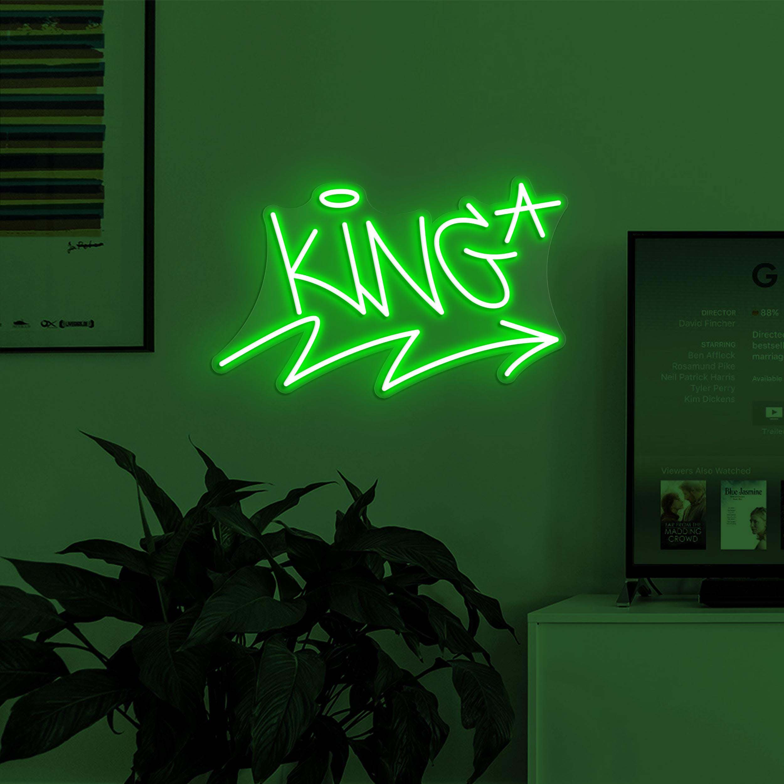 King Neon Sign, King LED Light, King Wall Decor, Boy's Bedroom Wall Art, Dorm Bar birthday Party Decor, Personalized King Art, Birthday Gift