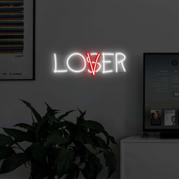 Loser Neon Sign, Lover LED Light, Gamer Wall Decor, Lover Wall Art, Personalized Neon Sign, Office Wall Light, Motivational Neon Light, Gift