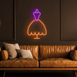 Dress Neon Sign, Hanger LED Light, Fashion Dress Neon Art, Dress Wall Decor, Cloth Shop Neon Light, Boutique Decor, Brand Shop Wall Art