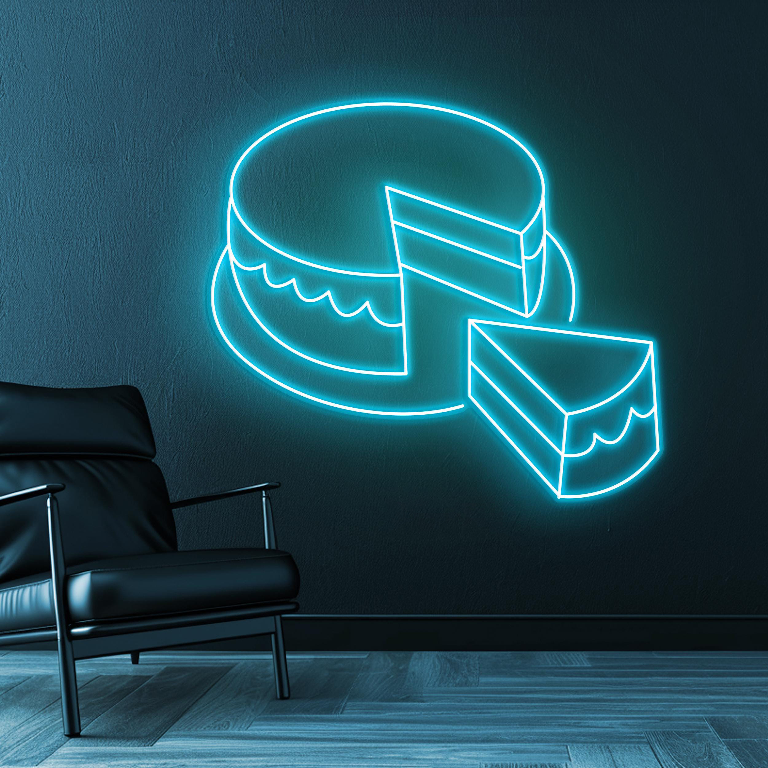 Cake Neon Sign, Cake LED Light, Birthday Cake LED Neon Art, Kitchen Wall Decor, Cafe Wall Sign, Sweets Shop Decor, Gift for Cake Lover